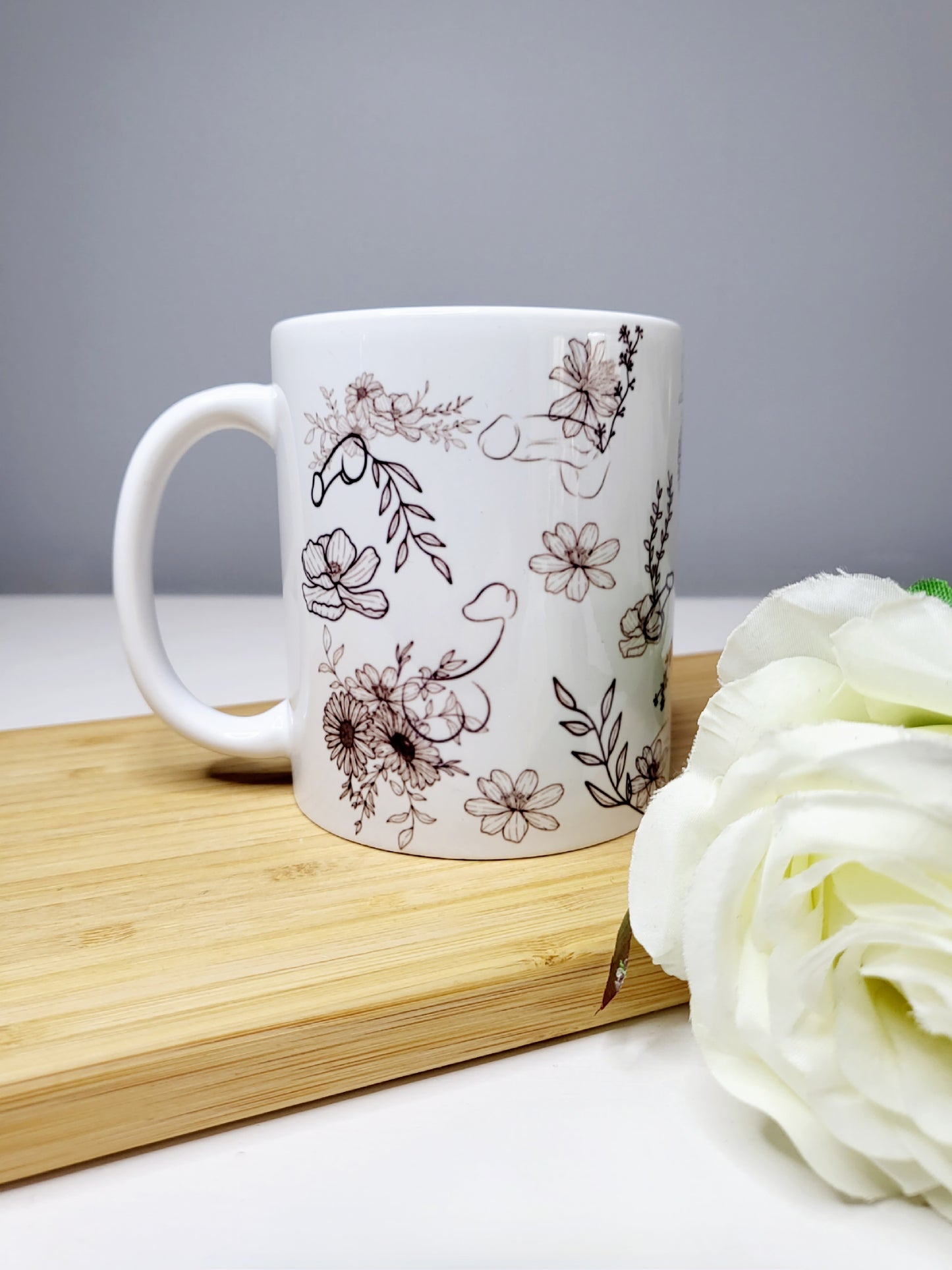 Hidden Penis Floral Mug