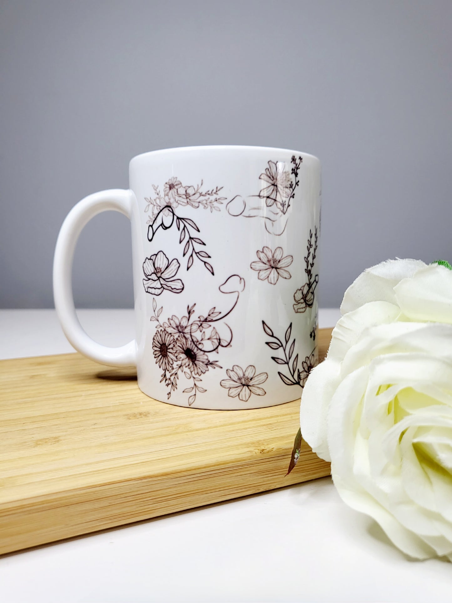 Hidden Penis Floral Mug