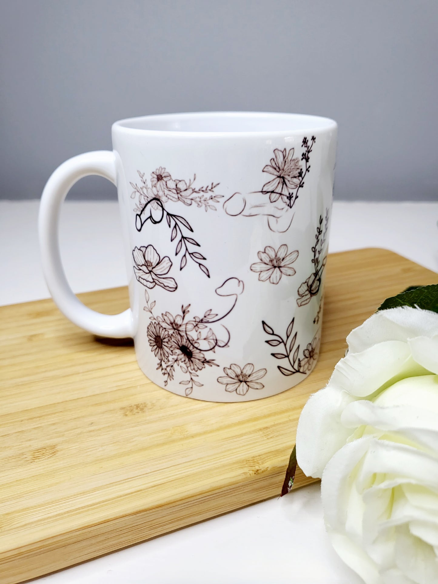 Hidden Penis Floral Mug