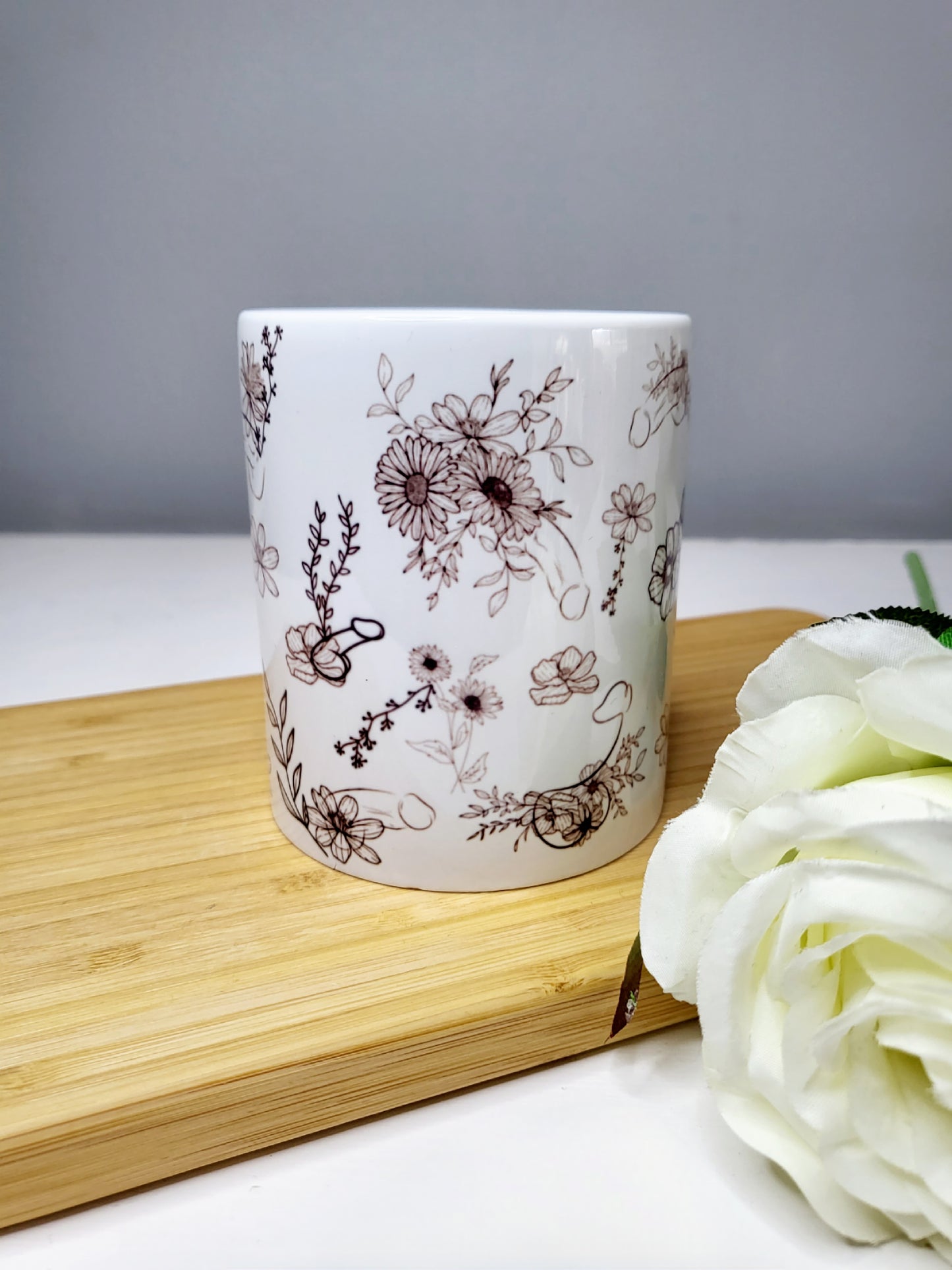 Hidden Penis Floral Mug