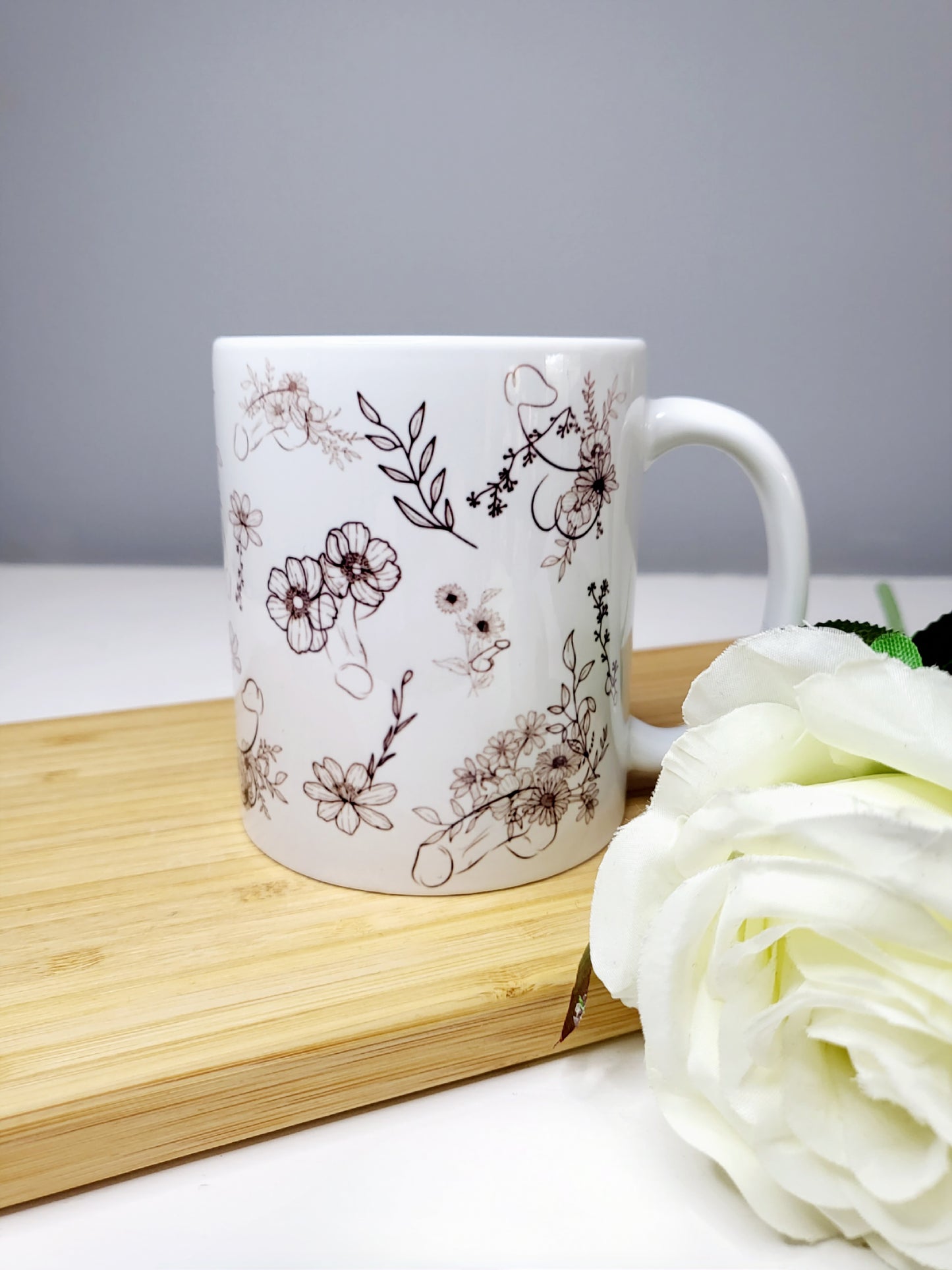 Hidden Penis Floral Mug