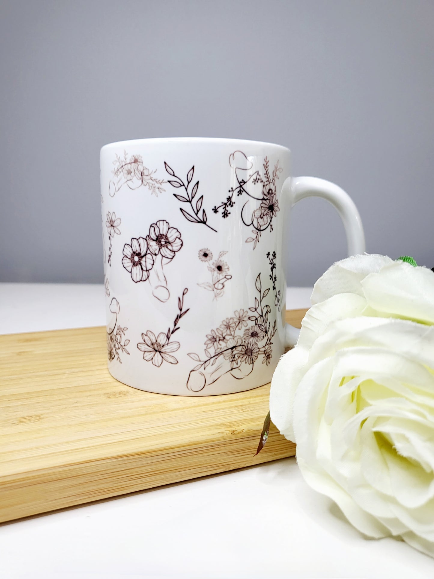 Hidden Penis Floral Mug