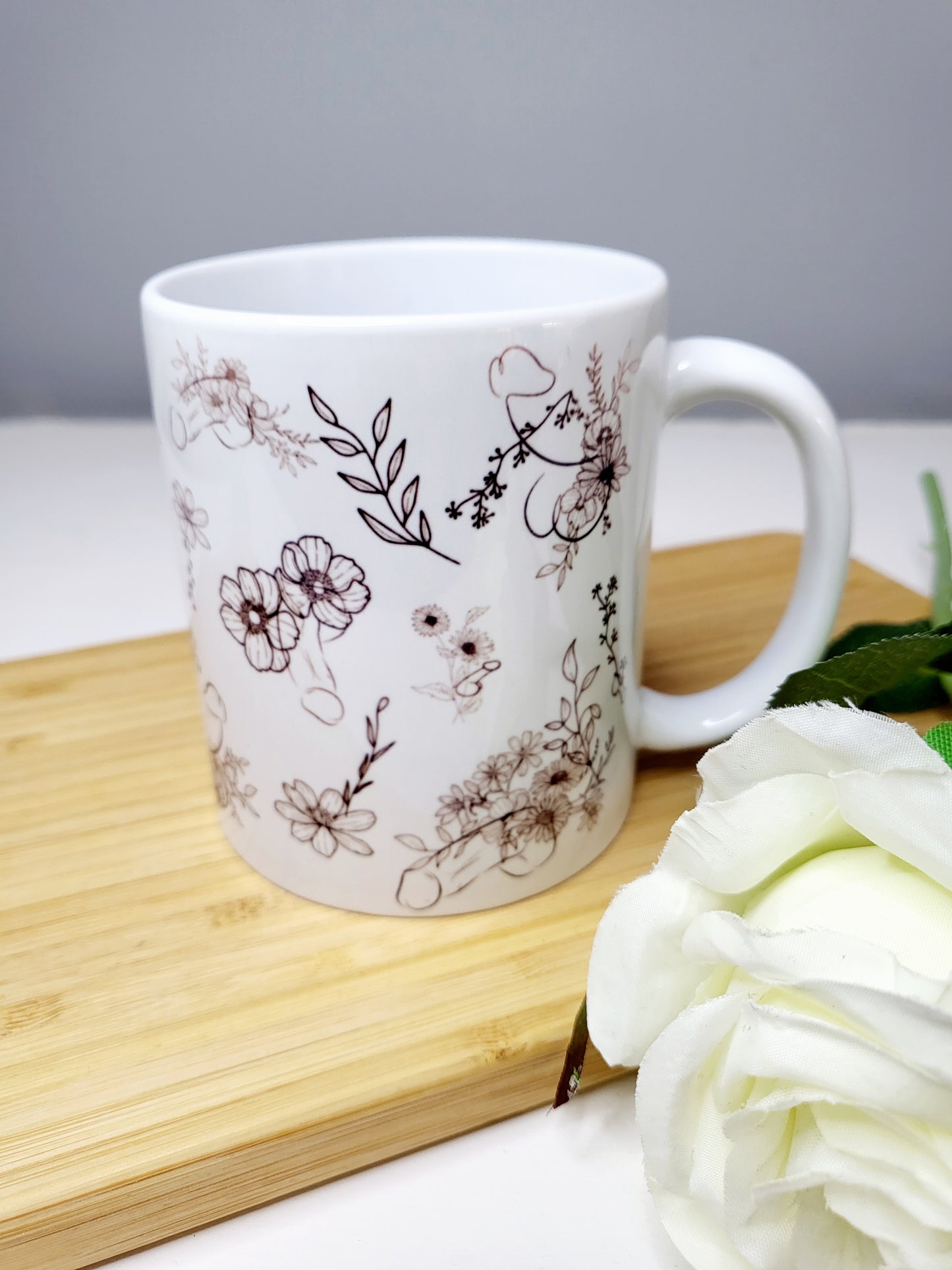 Hidden Penis Floral Mug