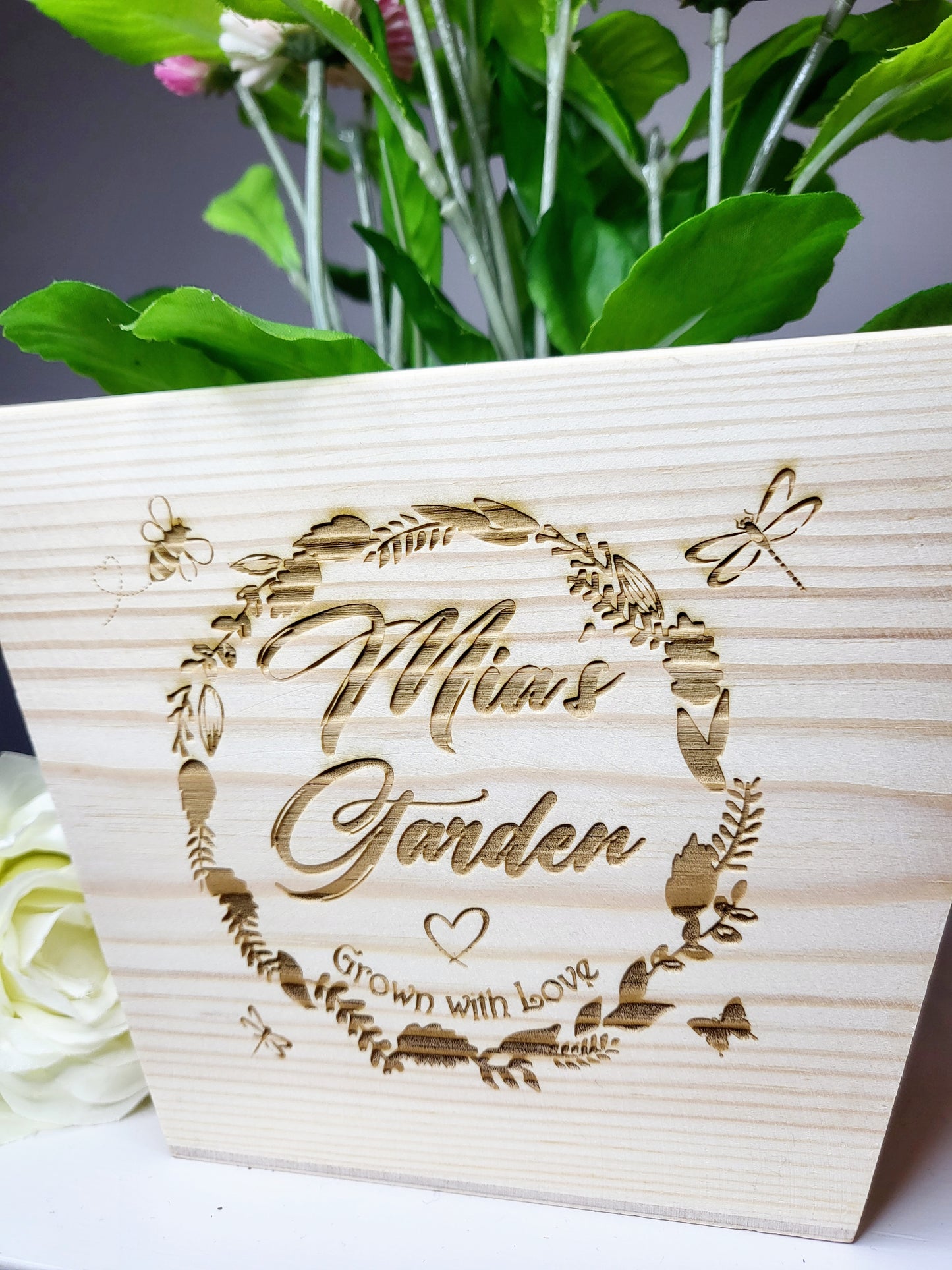 Personalised Wooden Planter