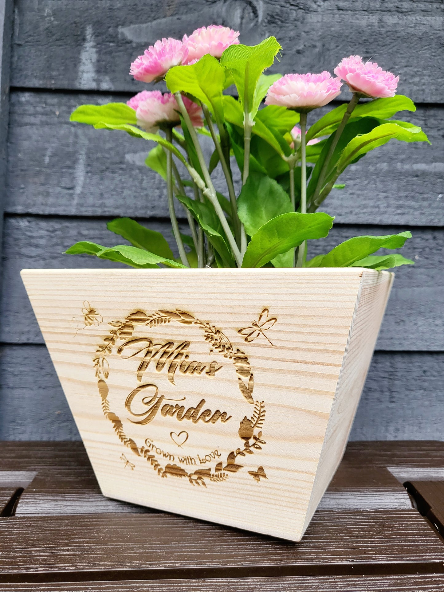 Personalised Wooden Planter