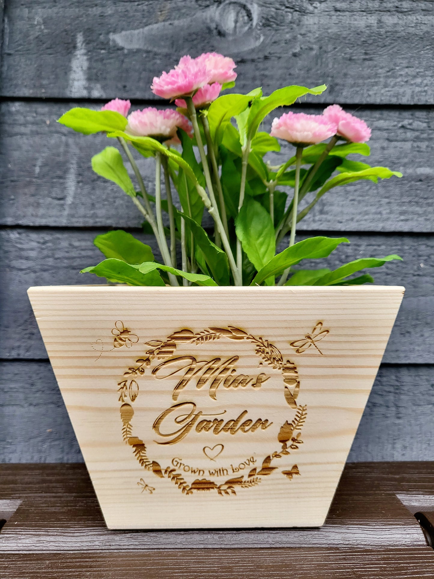 Personalised Wooden Planter