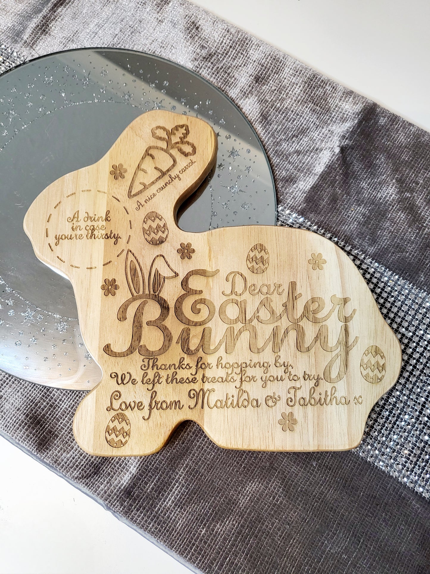 Personalised Easter Bunny Treat Board