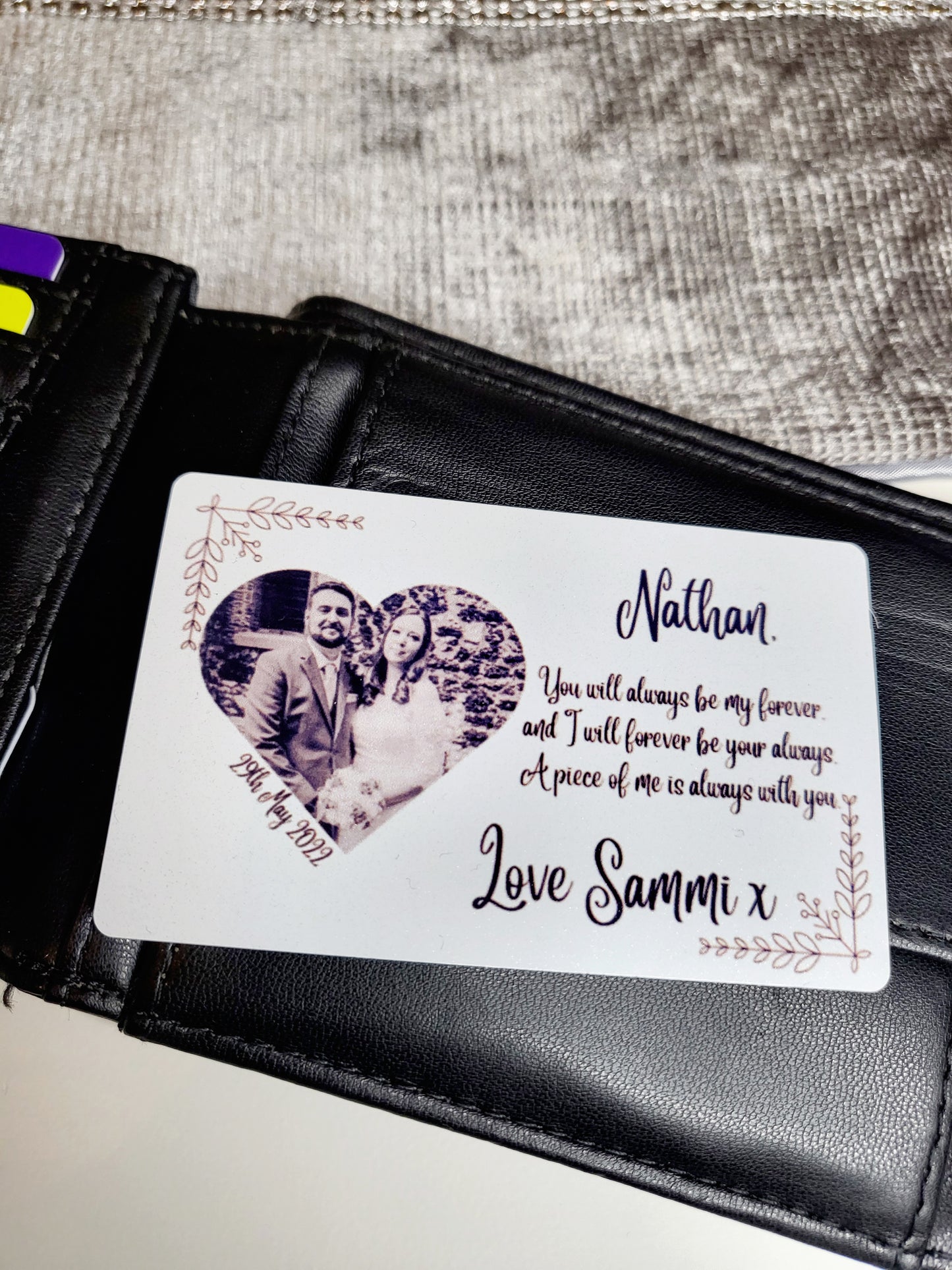 Personalised Wallet/Purse Card - Any Photo & Text