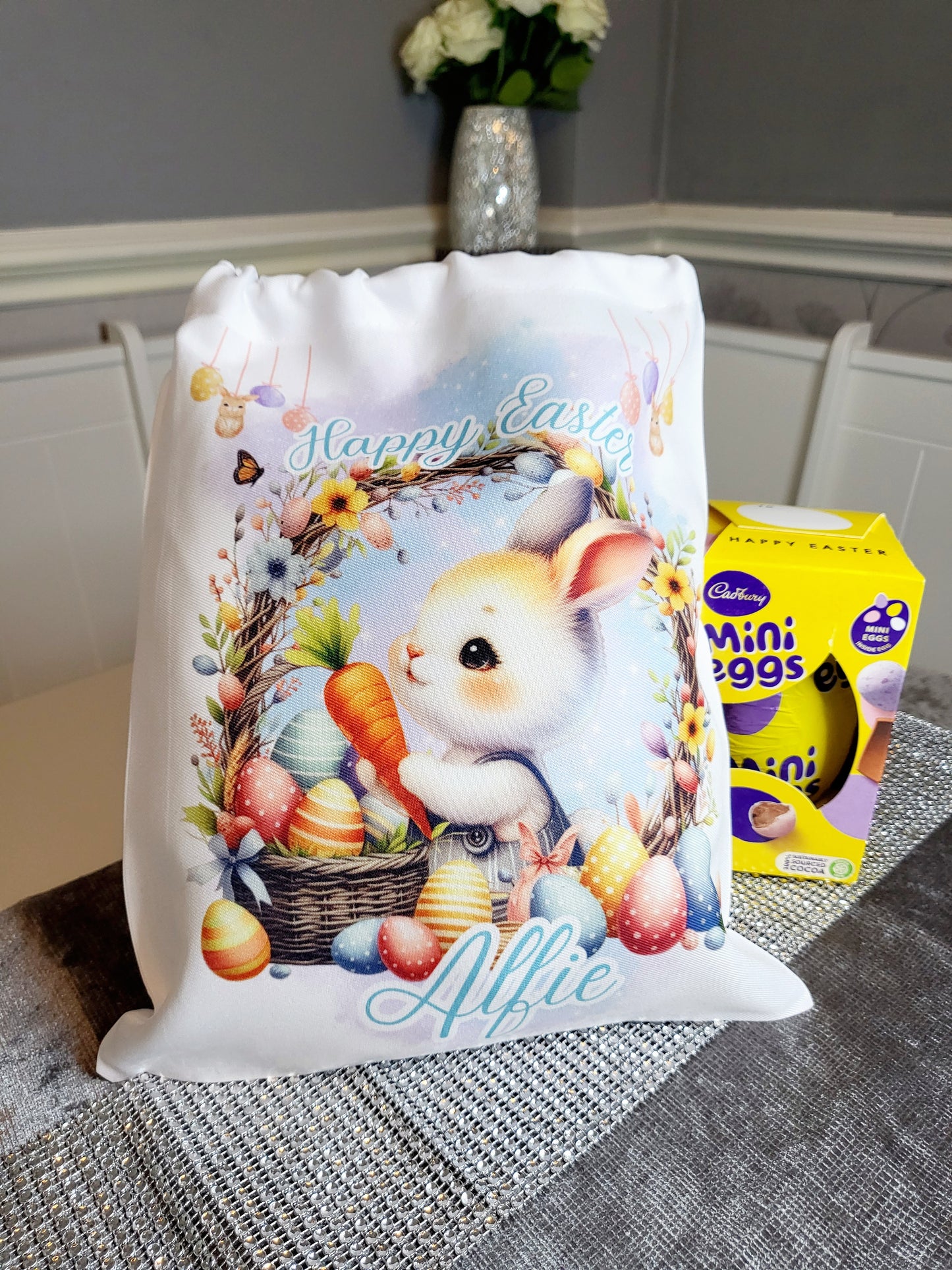 Personalised Easter Gifting Sack - Boy or Girl Bunny