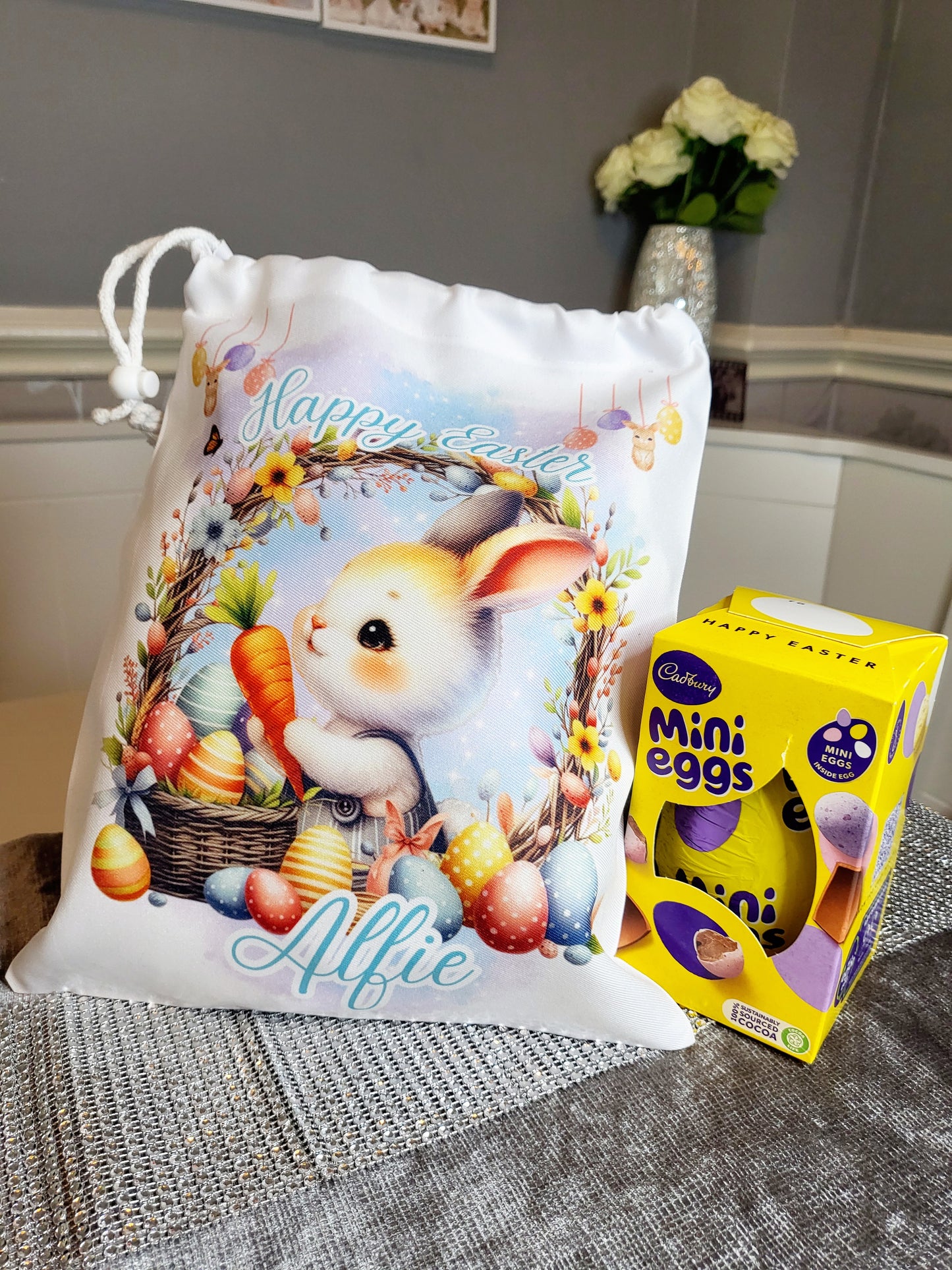 Personalised Easter Gifting Sack - Boy or Girl Bunny