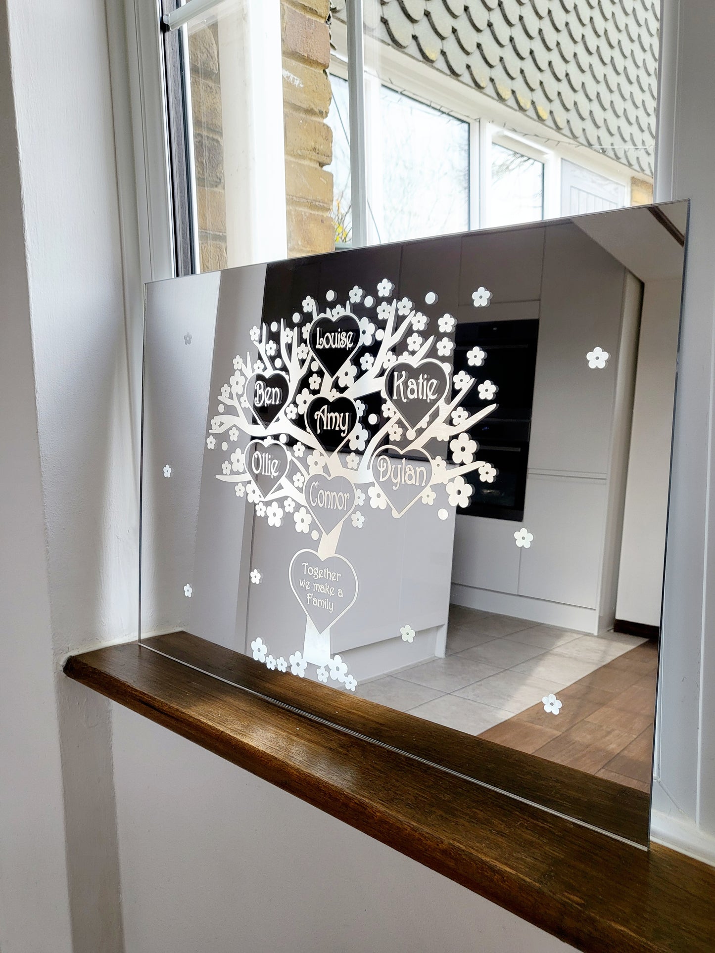 Personalised Family Tree Acrylic Wall Mirror - 4 Sizes