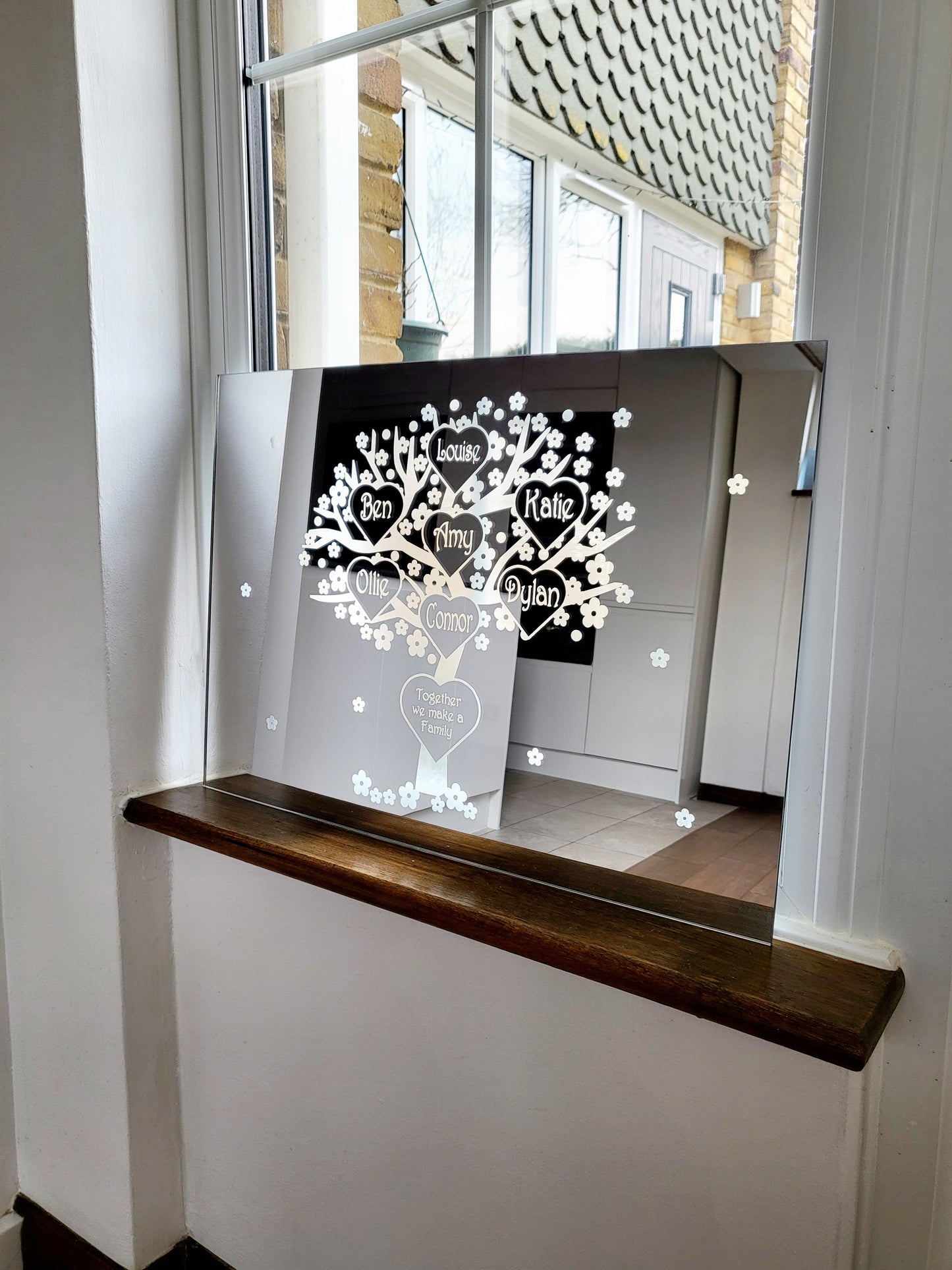 Personalised Family Tree Acrylic Wall Mirror - 4 Sizes