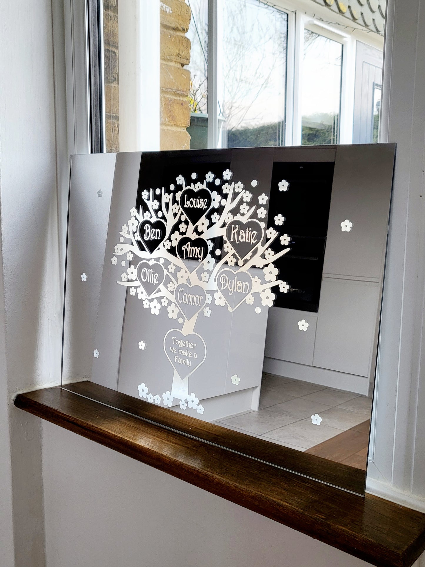 Personalised Family Tree Acrylic Wall Mirror - 4 Sizes