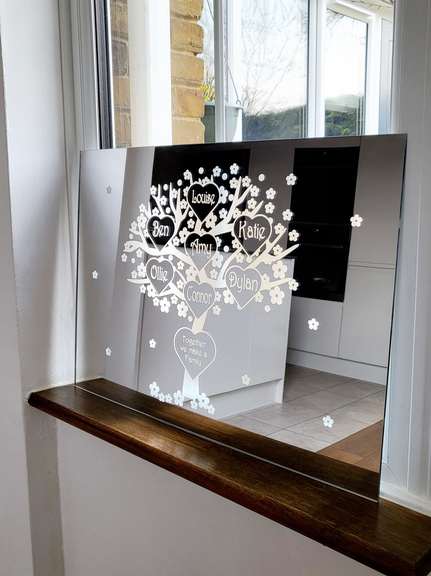 Personalised Family Tree Acrylic Wall Mirror - 4 Sizes