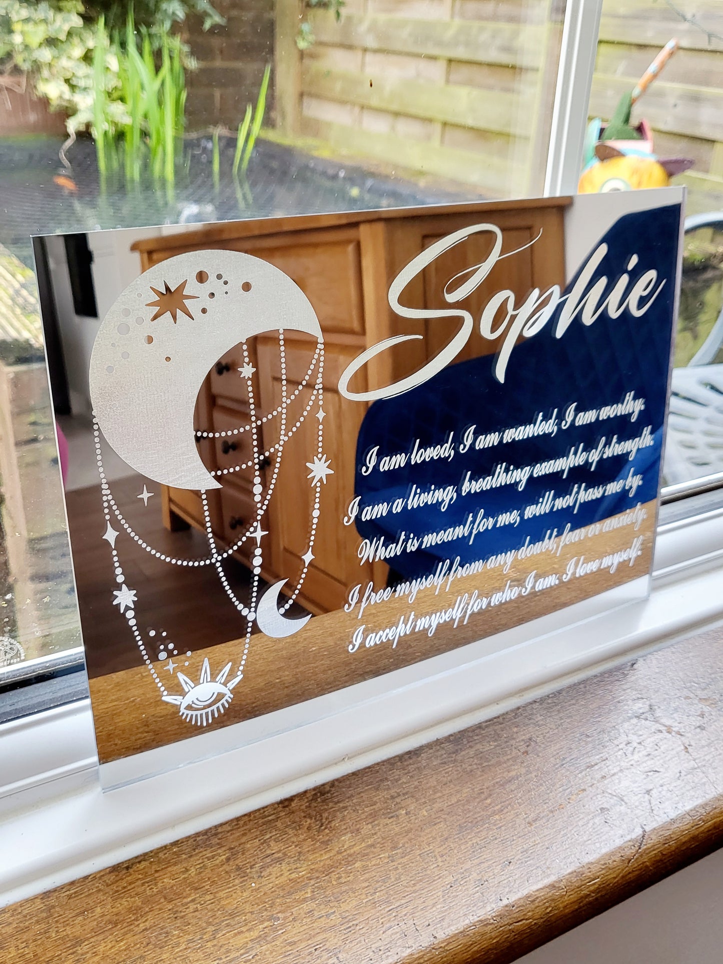 Personalised Positive Affirmations Acrylic Wall Mirror - 4 Sizes