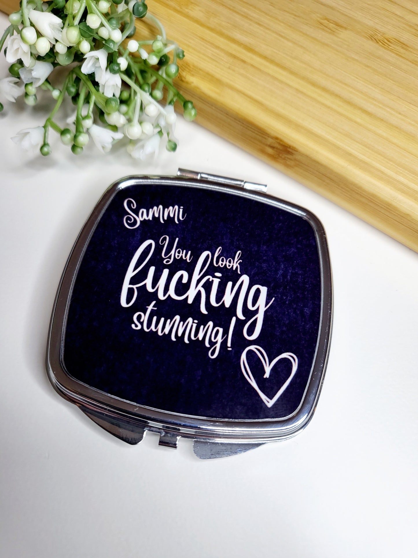 Personalised Sweary Compact Mirror