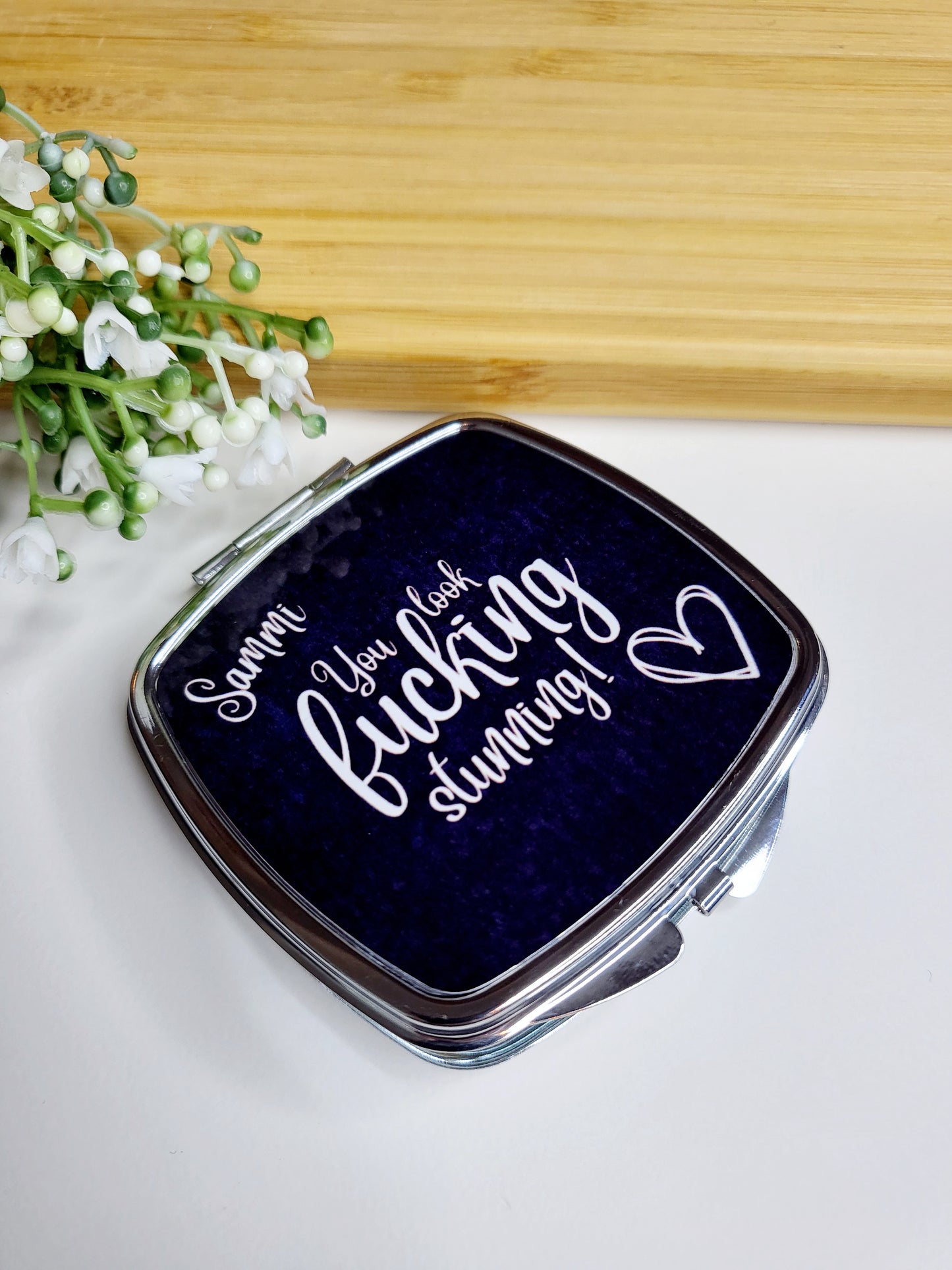 Personalised Sweary Compact Mirror