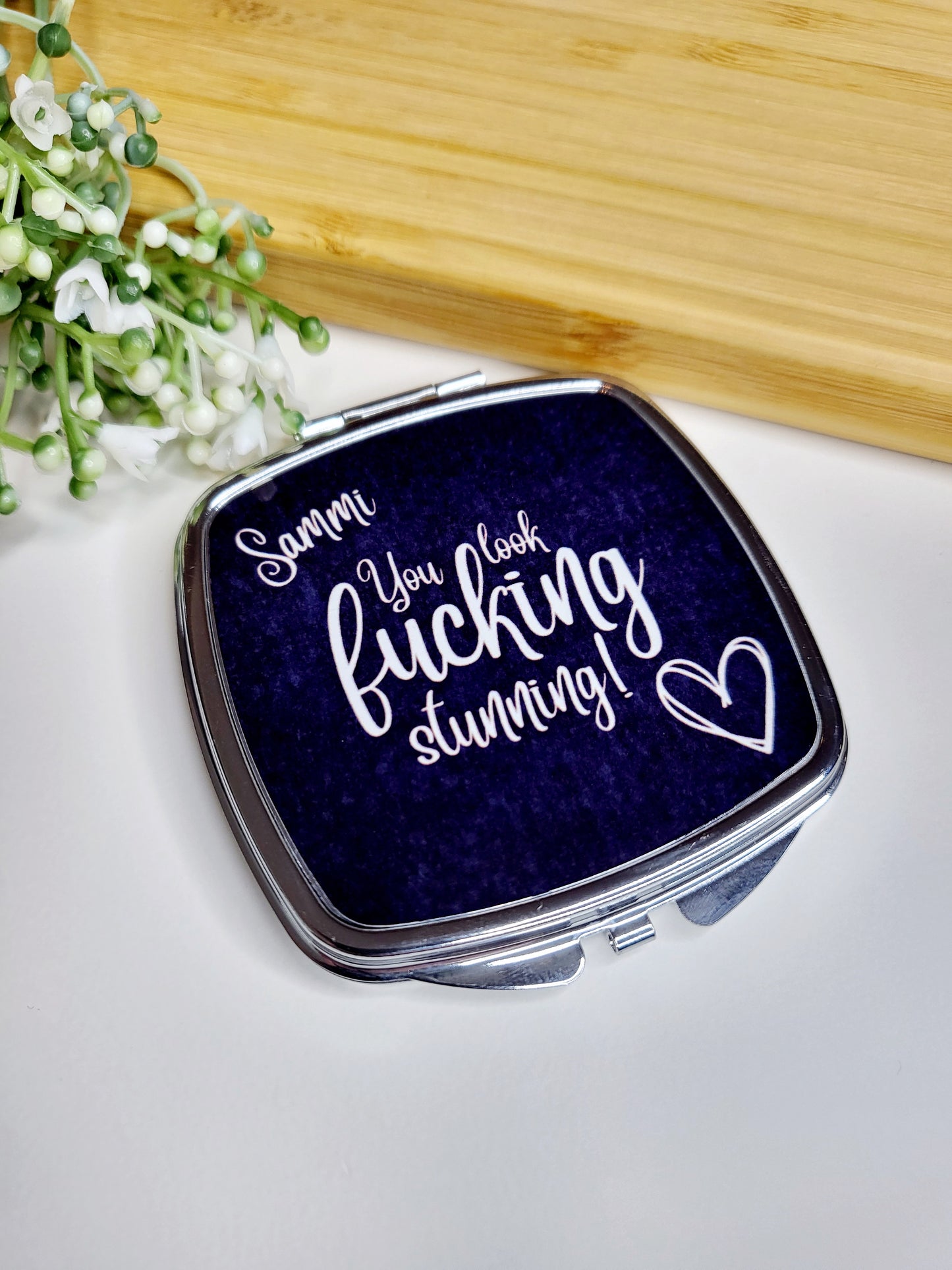 Personalised Sweary Compact Mirror