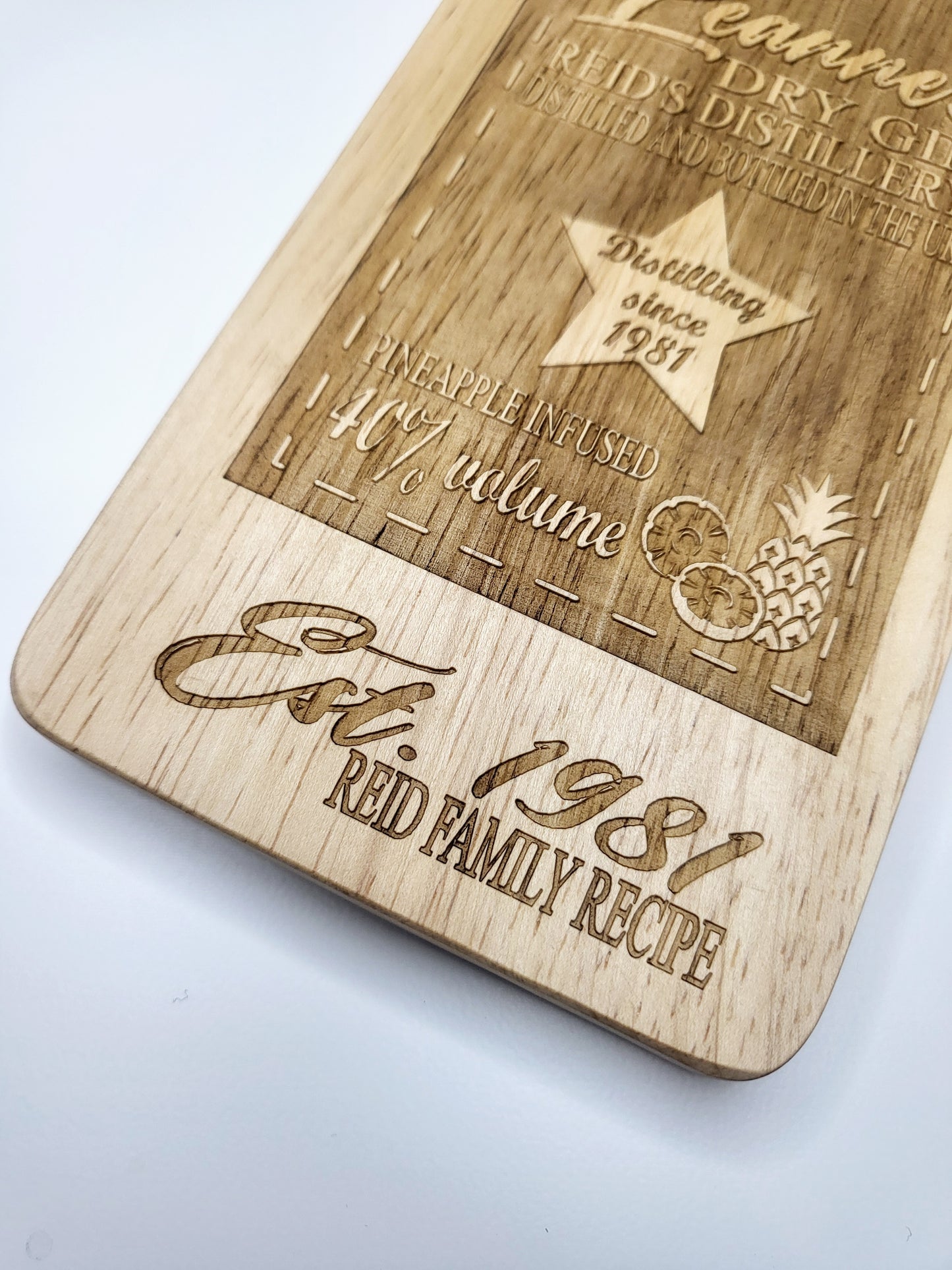 Personalised Gin Bottle Chopping Board