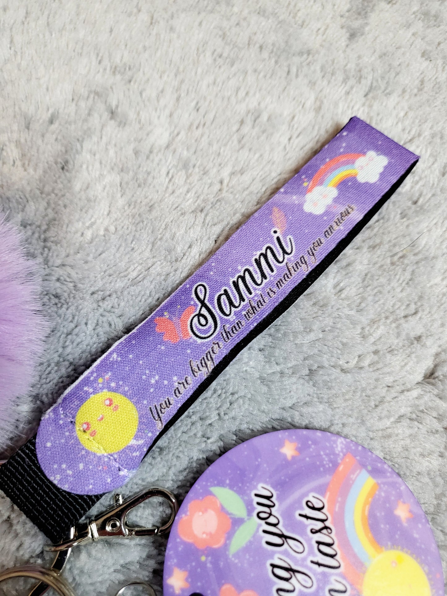 Personalised Anti Anxiety Keychain Set