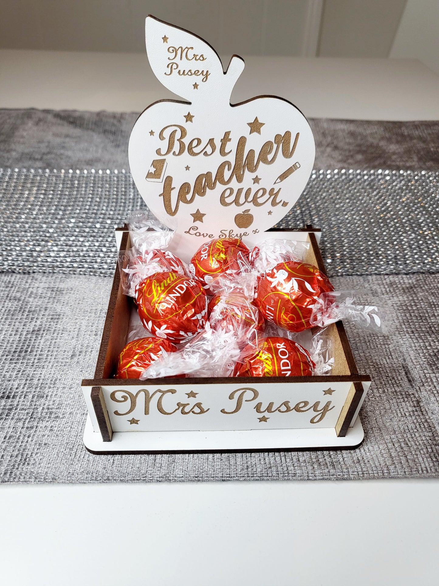 Personalised Teacher's Apple Mini Hamper - EMPTY