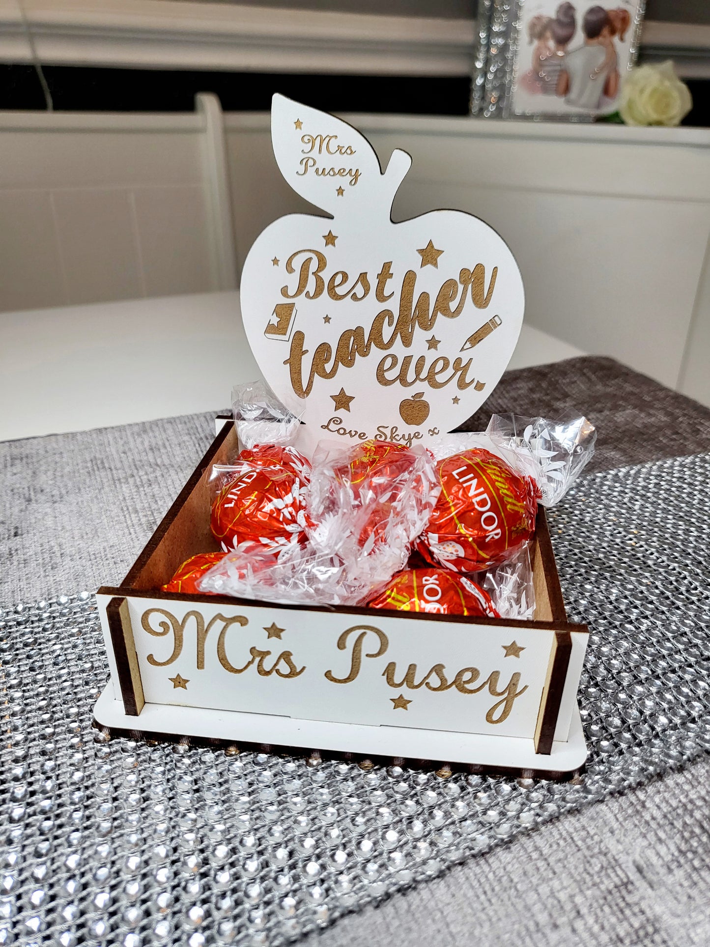 Personalised Teacher's Apple Mini Hamper - EMPTY