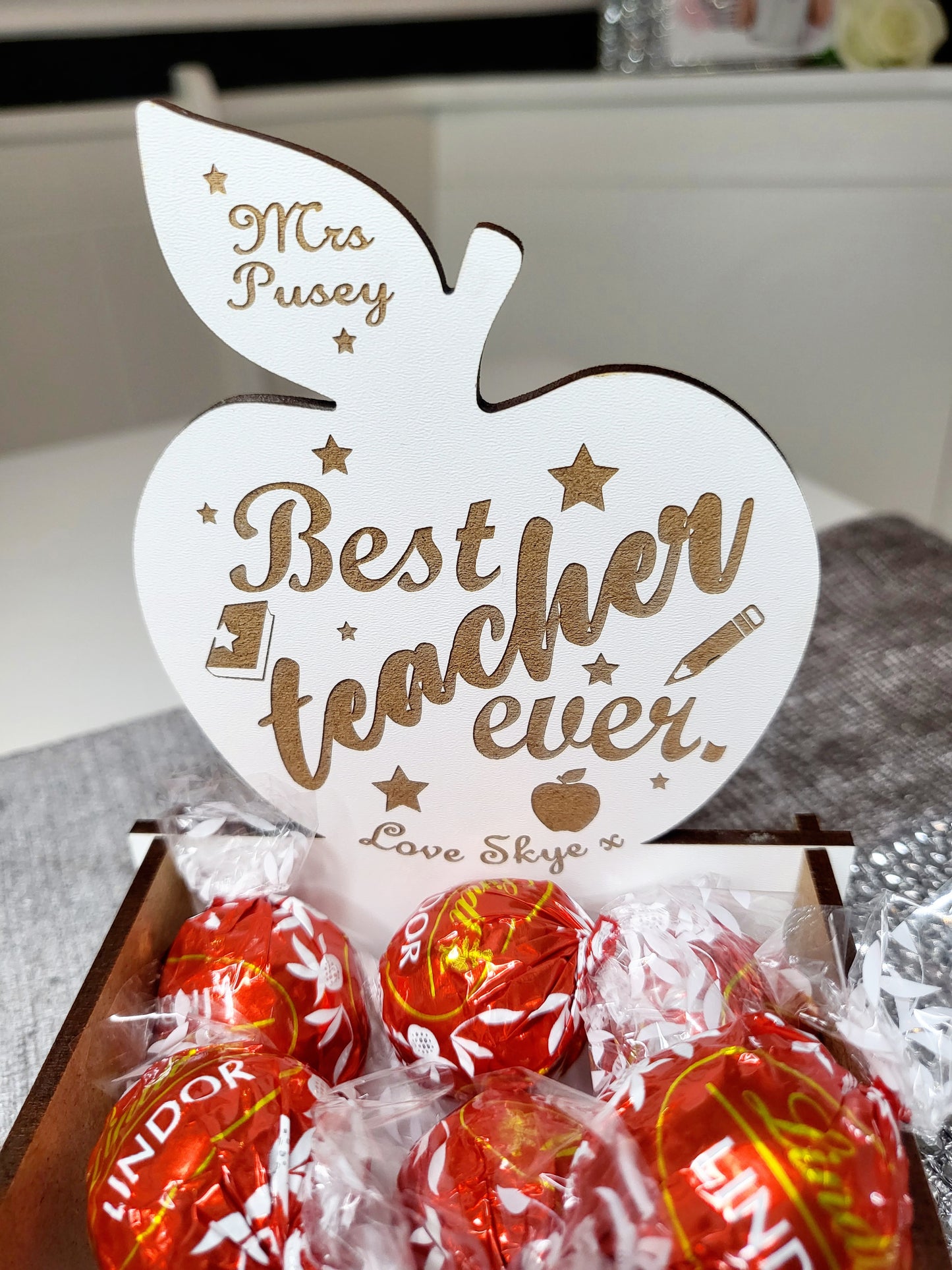 Personalised Teacher's Apple Mini Hamper - EMPTY