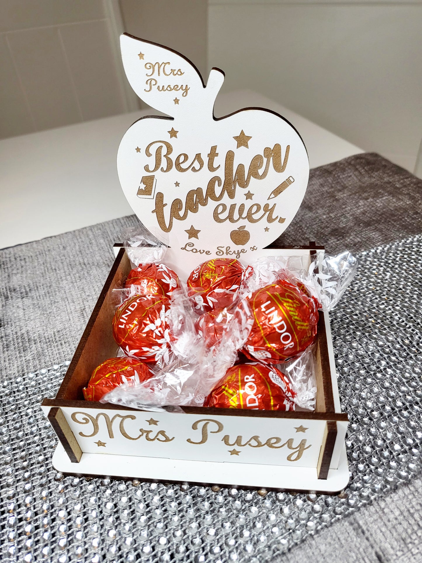 Personalised Teacher's Apple Mini Hamper - EMPTY