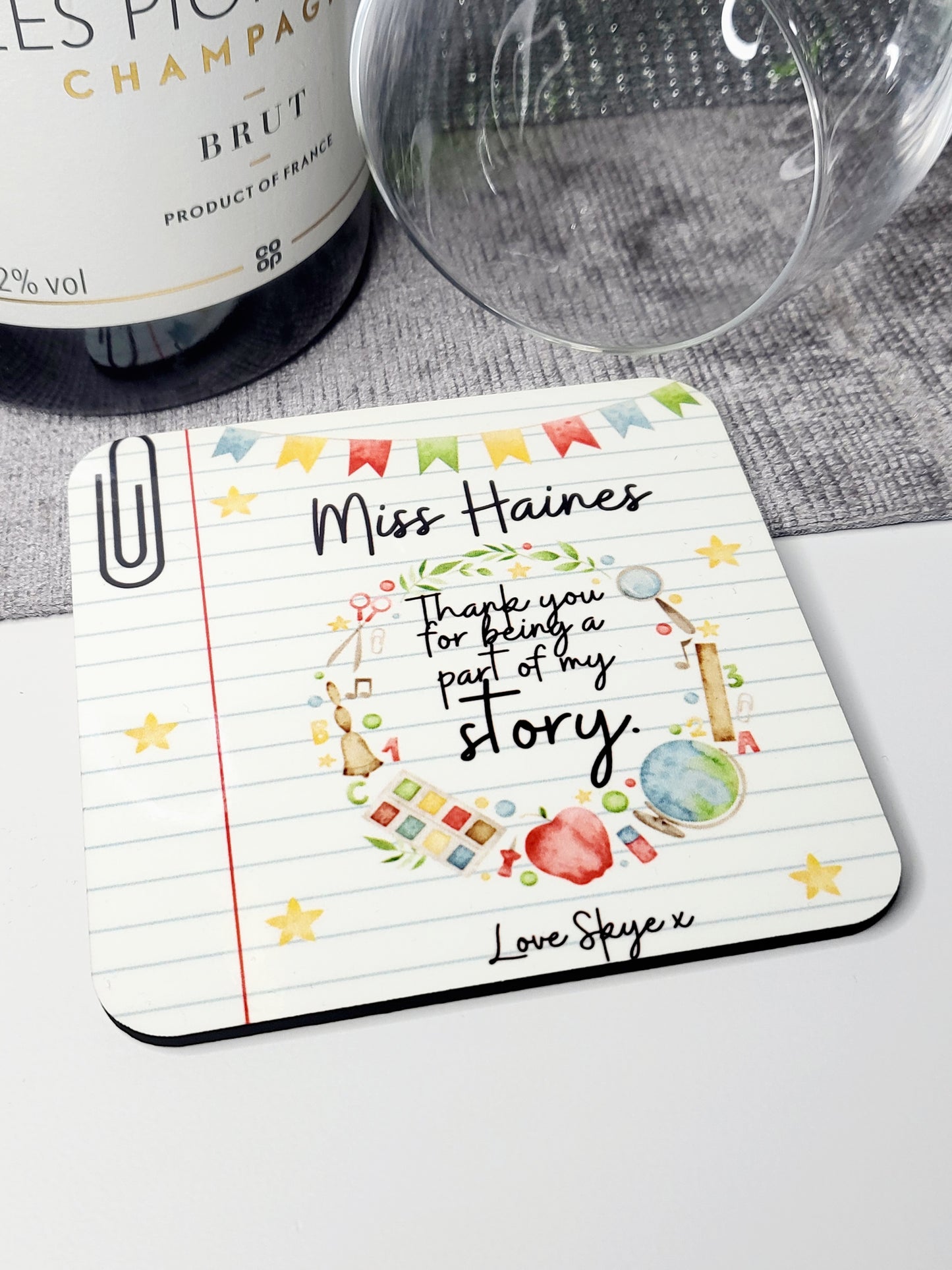 Personalised Teacher's Coaster