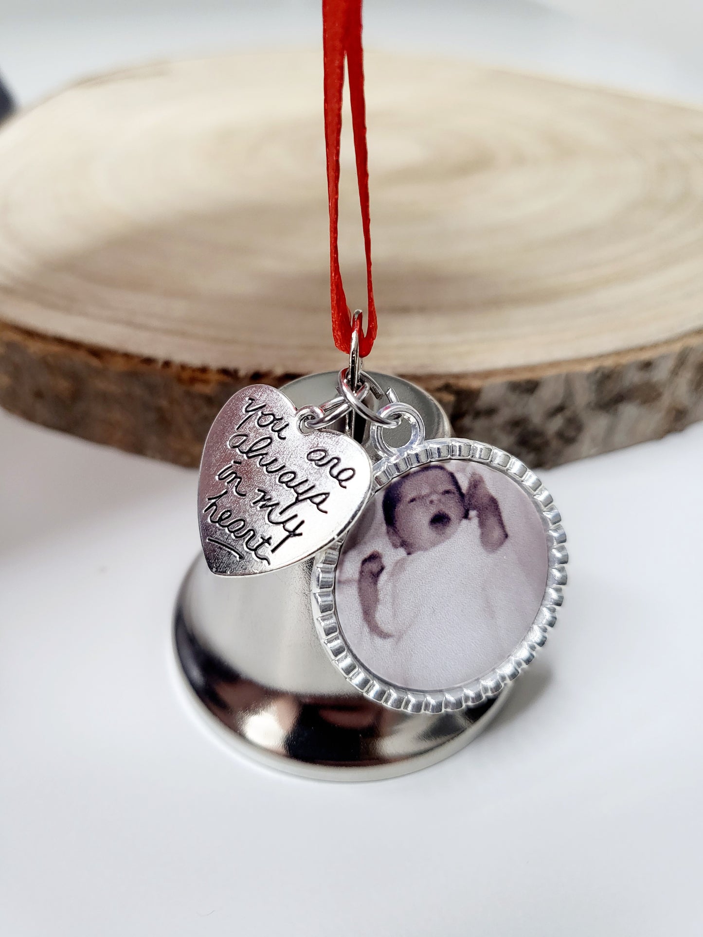 Personalised Christmas Memorial Bell Tree Decoration - Any Photo