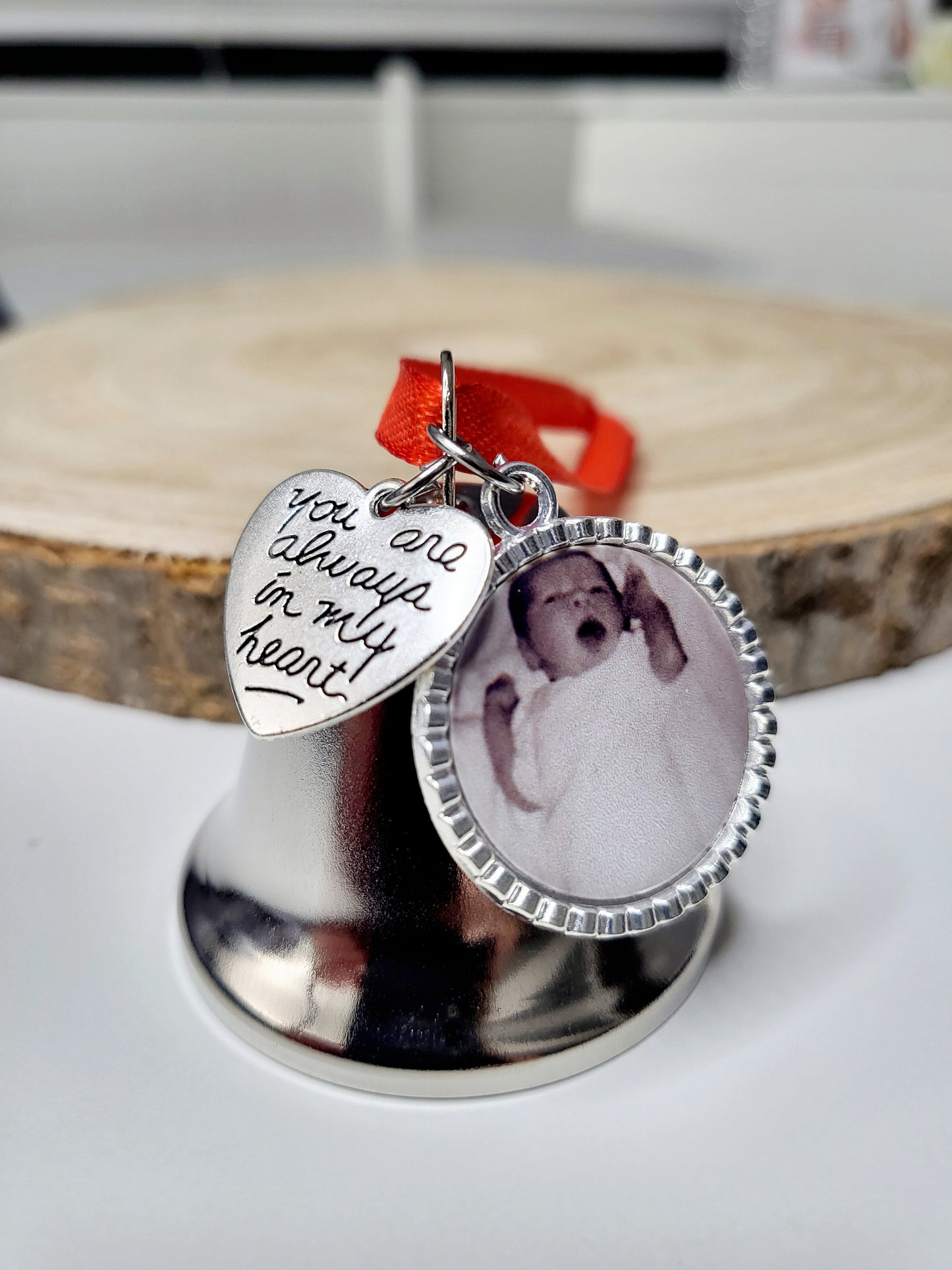 Personalised Christmas Memorial Bell Tree Decoration - Any Photo