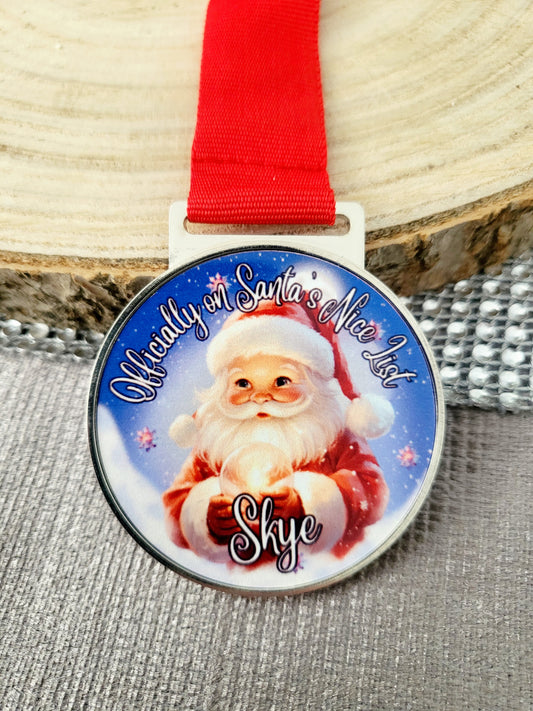 Personalised Nice List Medal