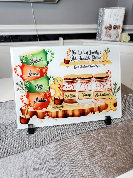 Personalised Hot Chocolate Station Chopping Board