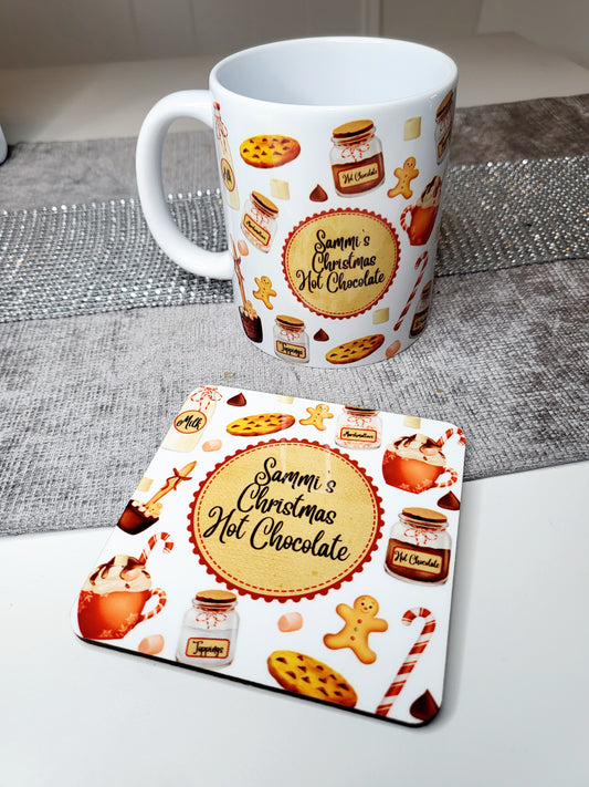 Personalised Hot Chocolate Station Mug with Coaster Option