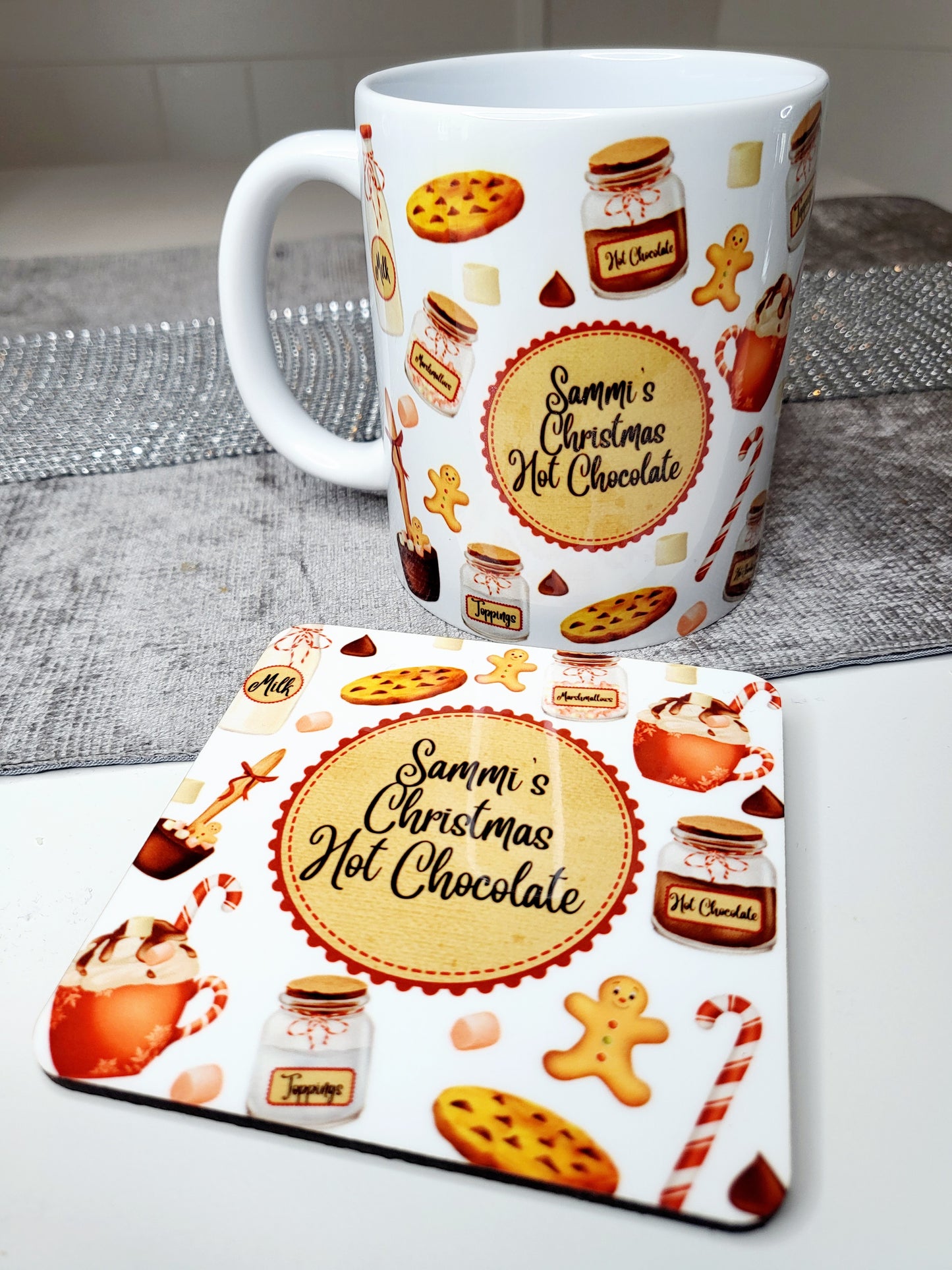 Personalised Hot Chocolate Station Mug with Coaster Option