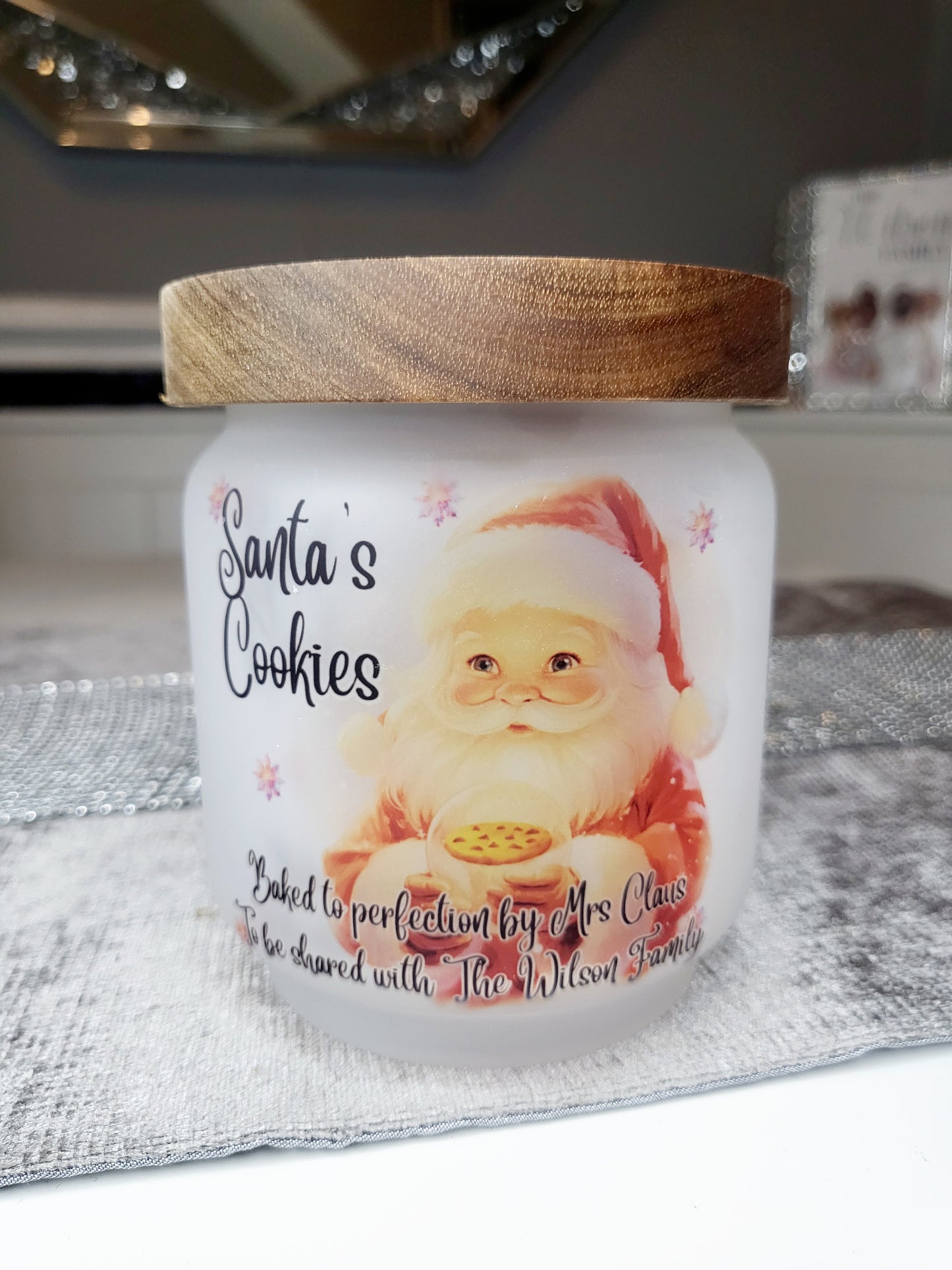 Personalised Santa Cookie Glass Jar - 4 Sizes