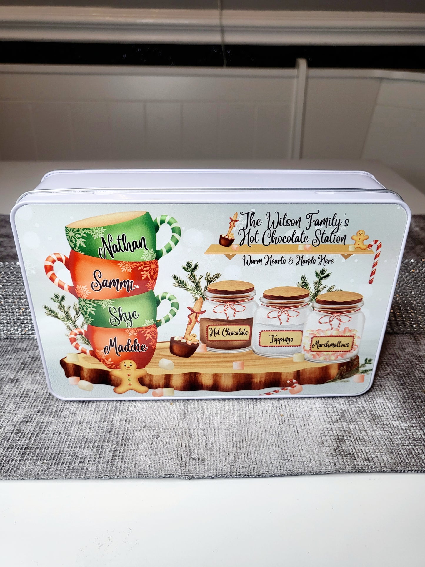 Personalised Hot Chocolate Station Tin