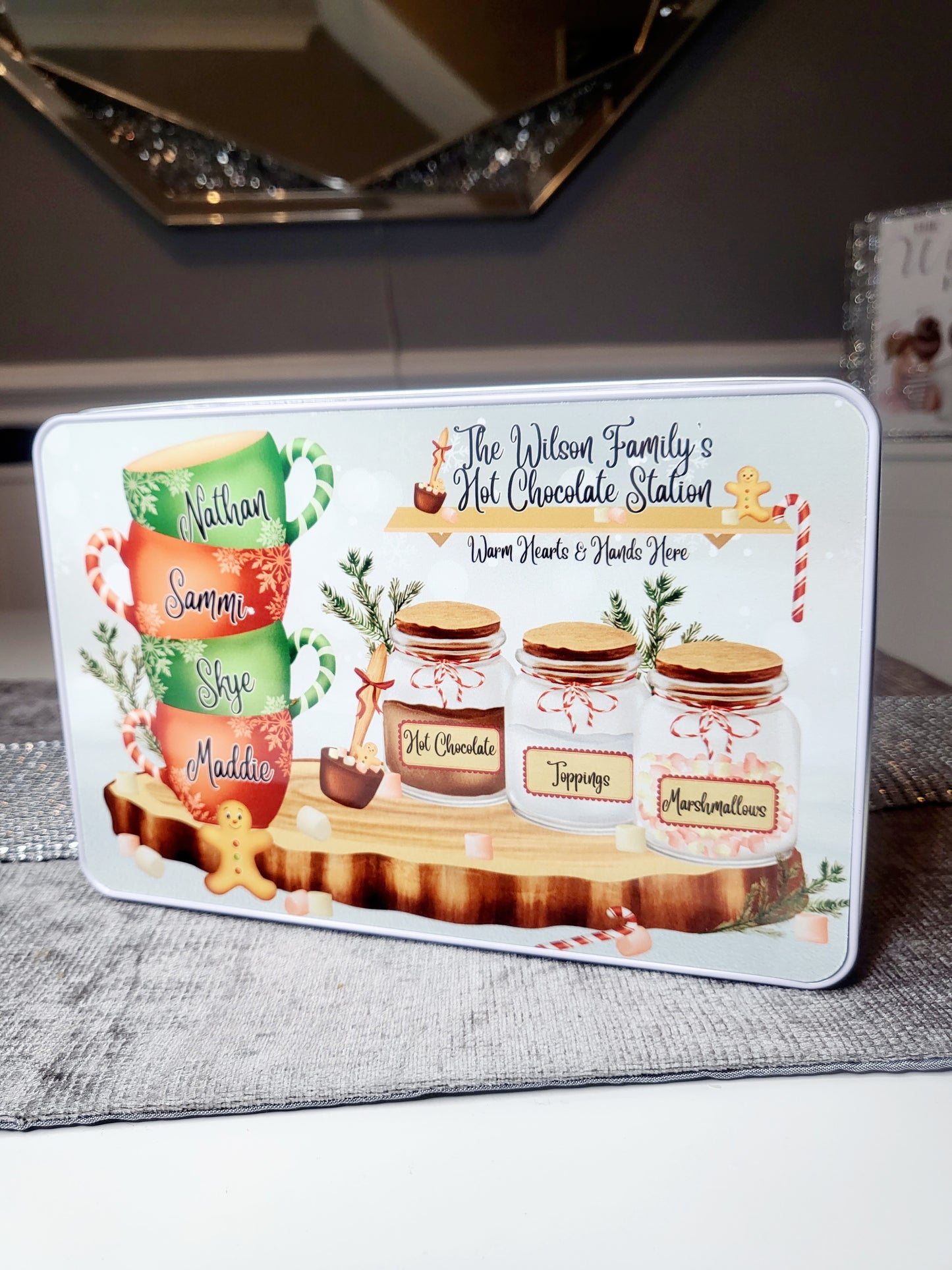 Personalised Hot Chocolate Station Tin