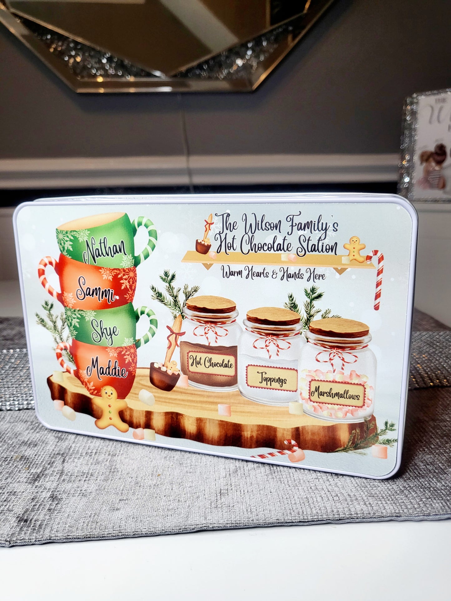 Personalised Hot Chocolate Station Tin