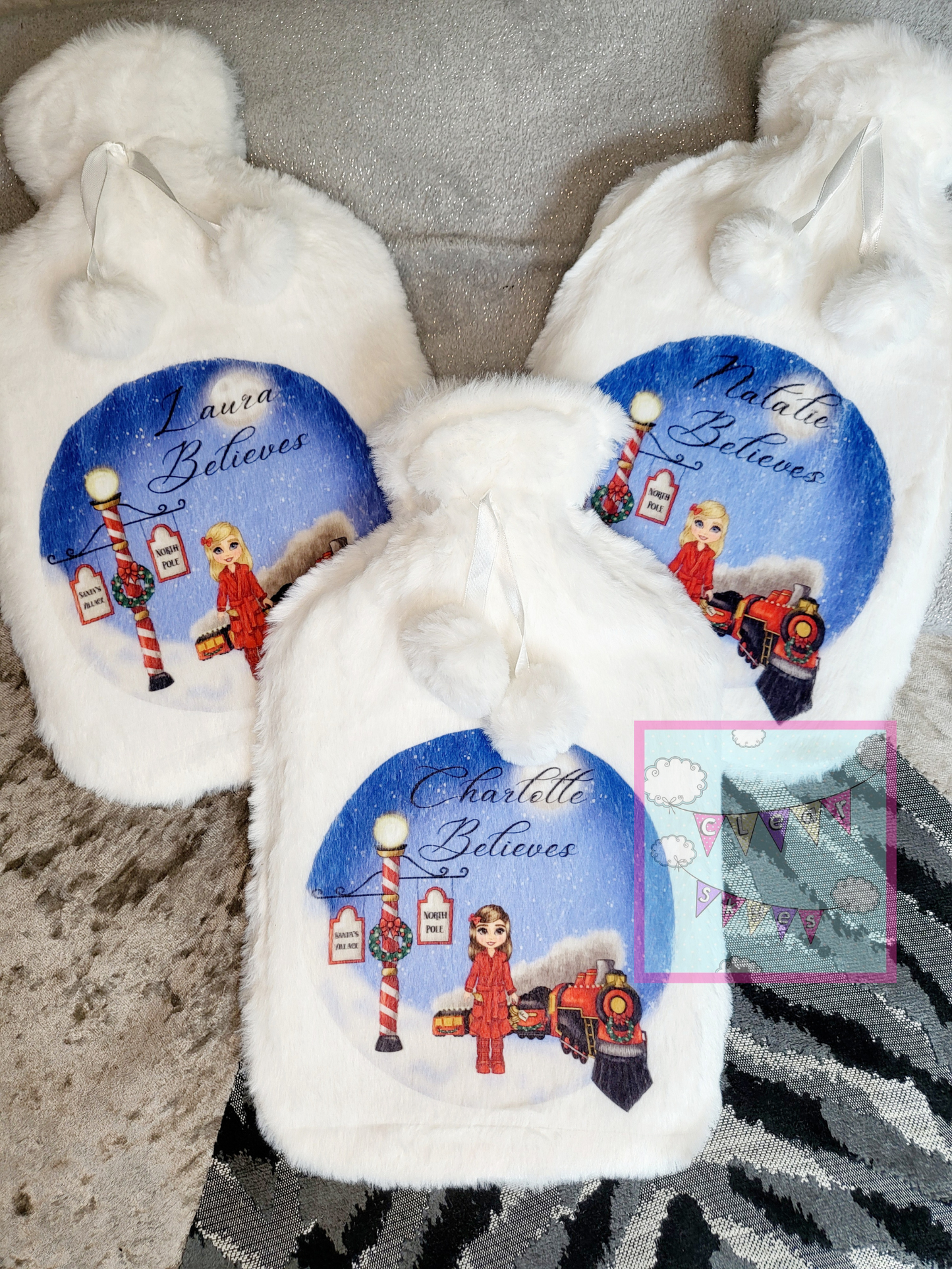 Personalised Christmas Hot Water Bottle & Cover - PRE ORDER