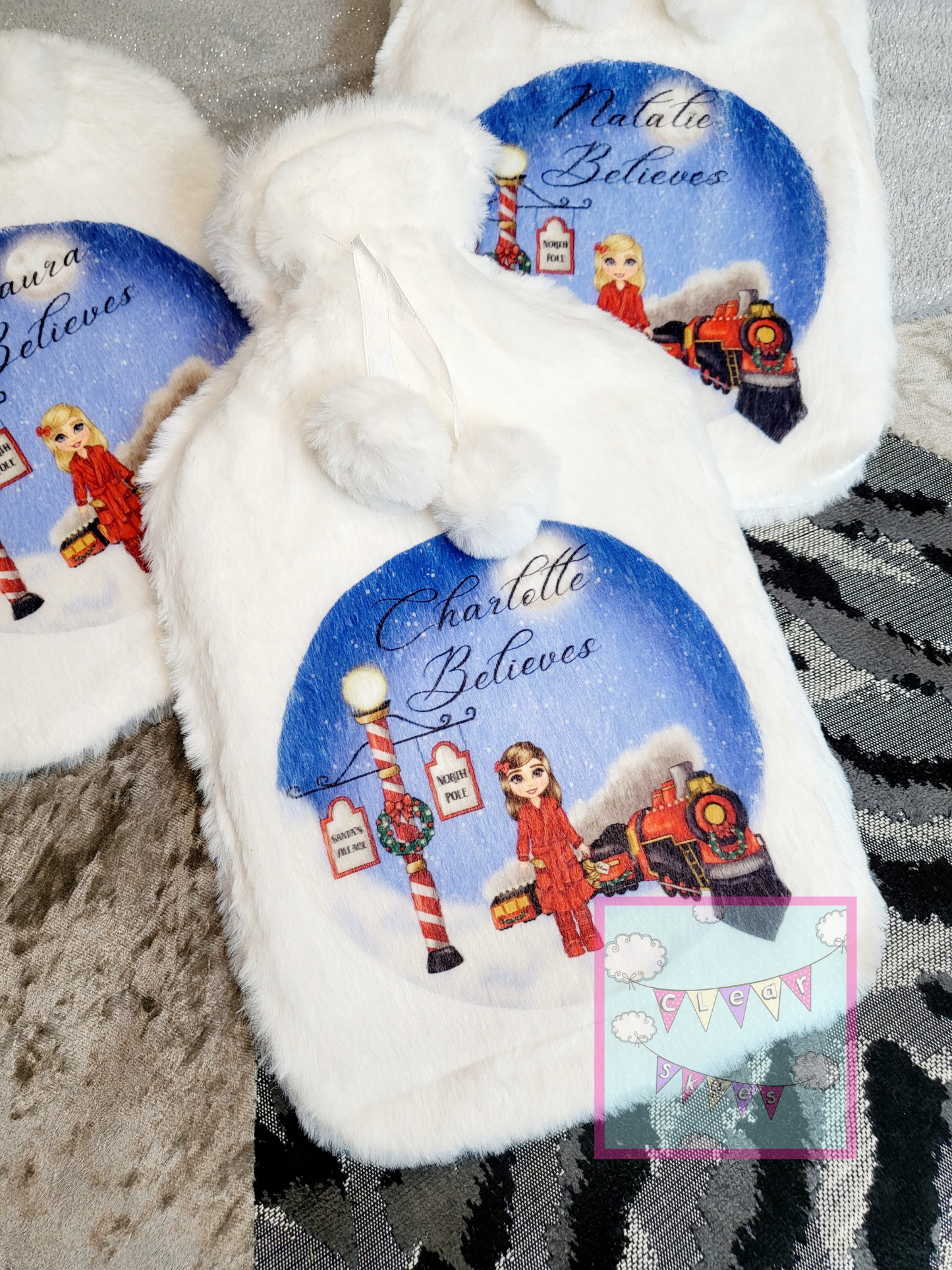 Personalised Christmas Hot Water Bottle & Cover - PRE ORDER