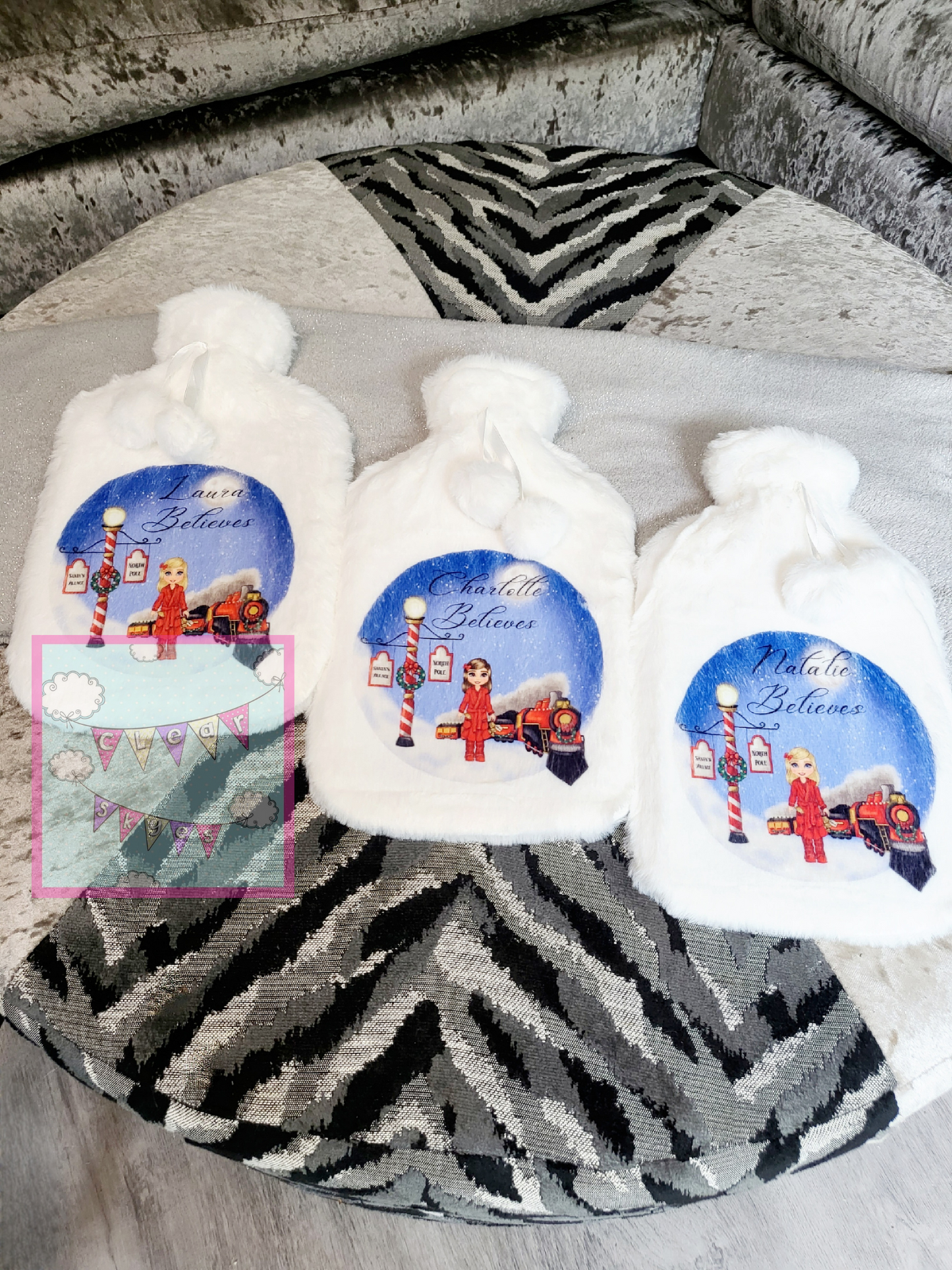 Personalised Christmas Hot Water Bottle & Cover - PRE ORDER