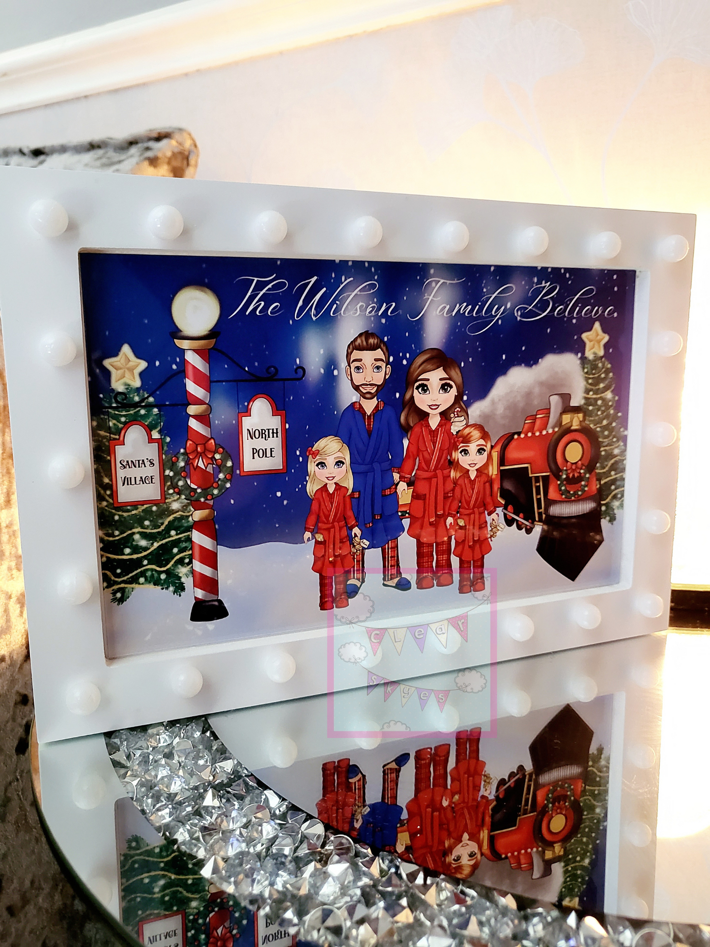 Personalised Family Christmas Box Light