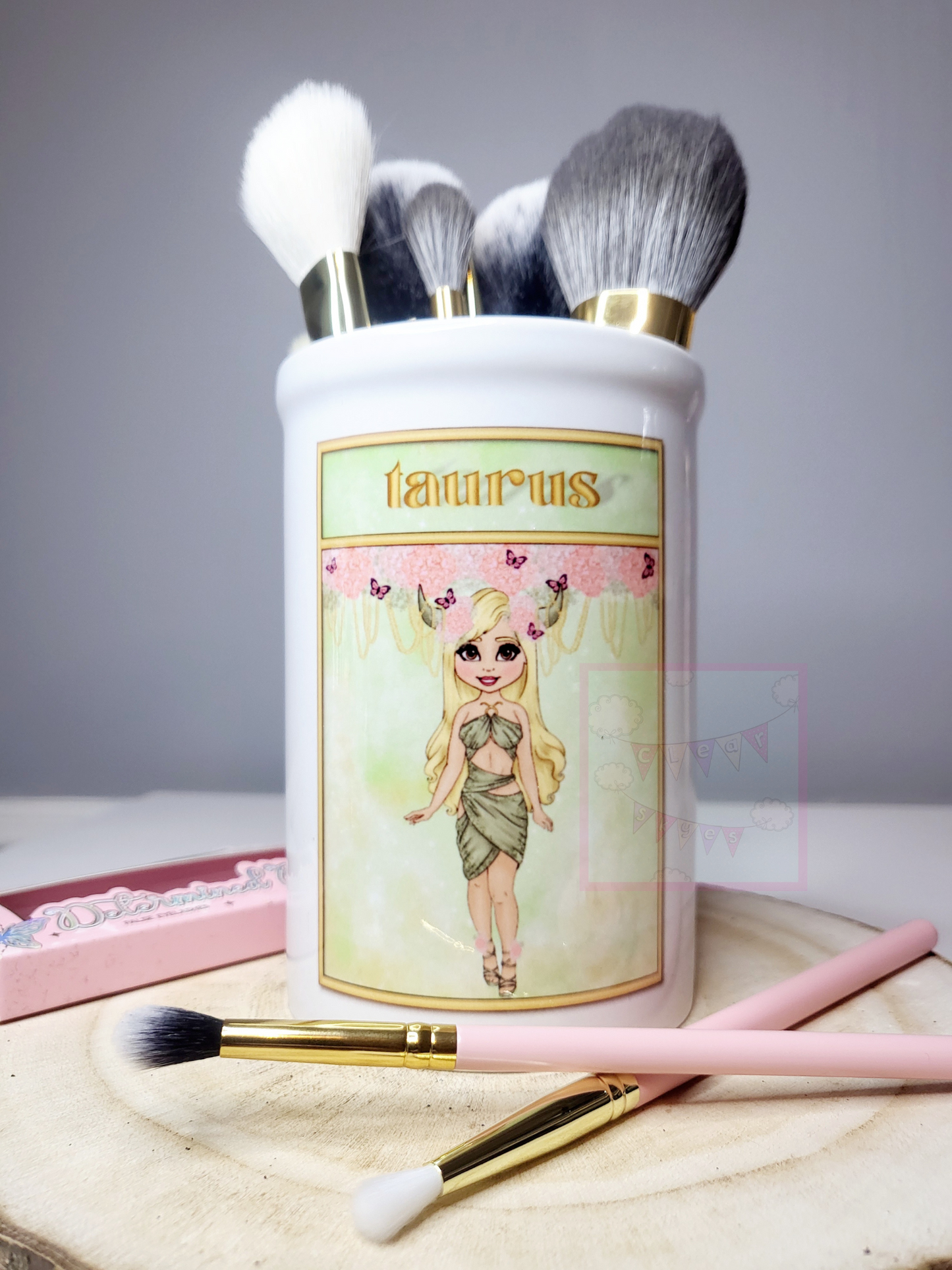 Personalised Zodiac Makeup Brush Pot