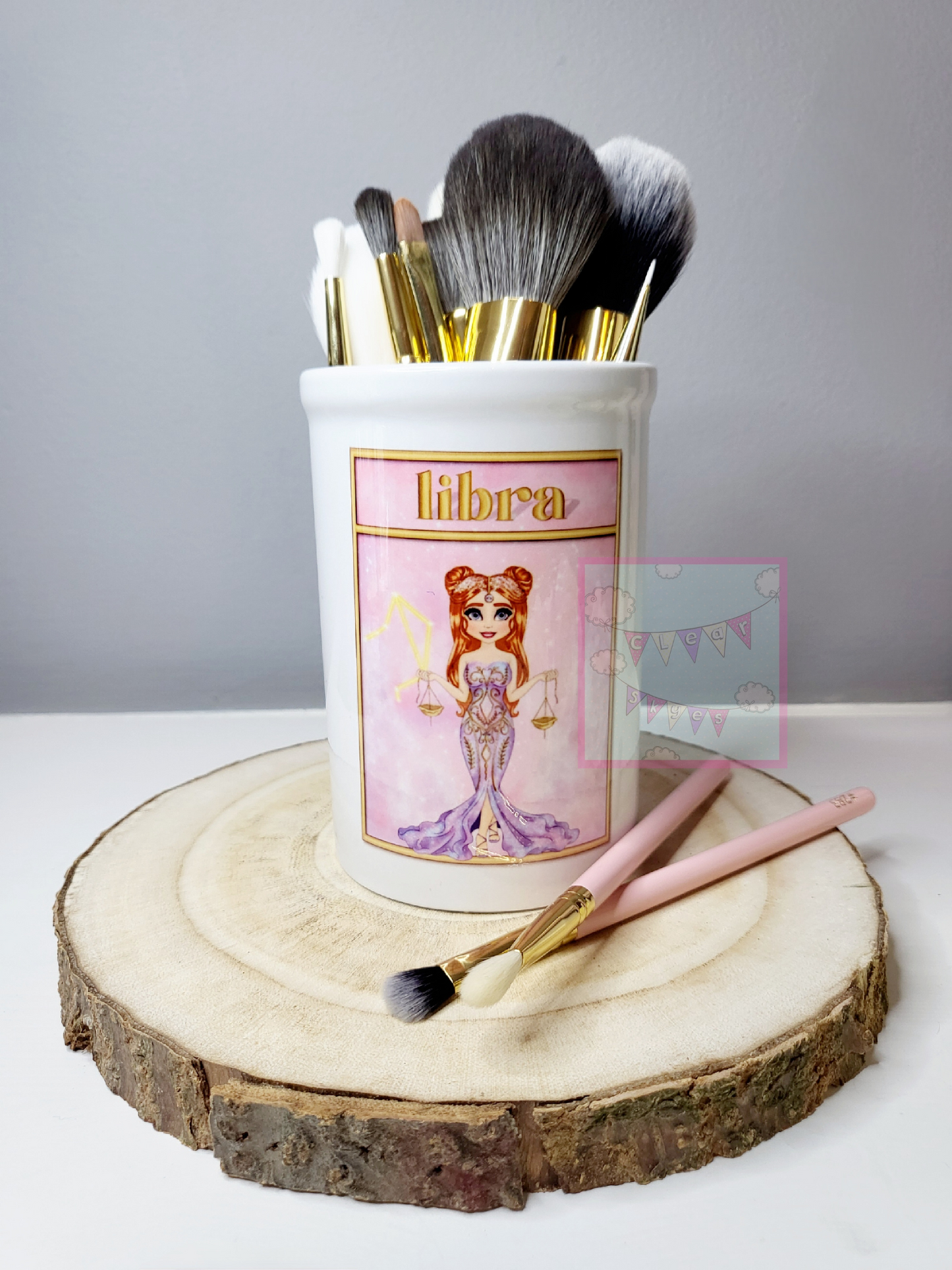 Personalised Zodiac Makeup Brush Pot