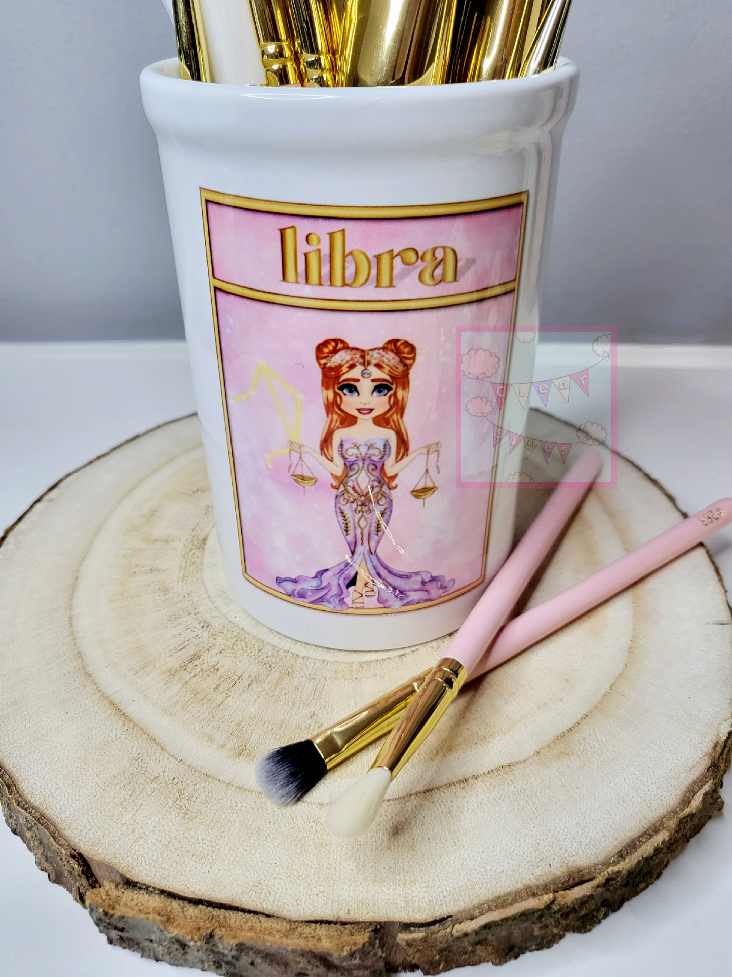 Personalised Zodiac Makeup Brush Pot