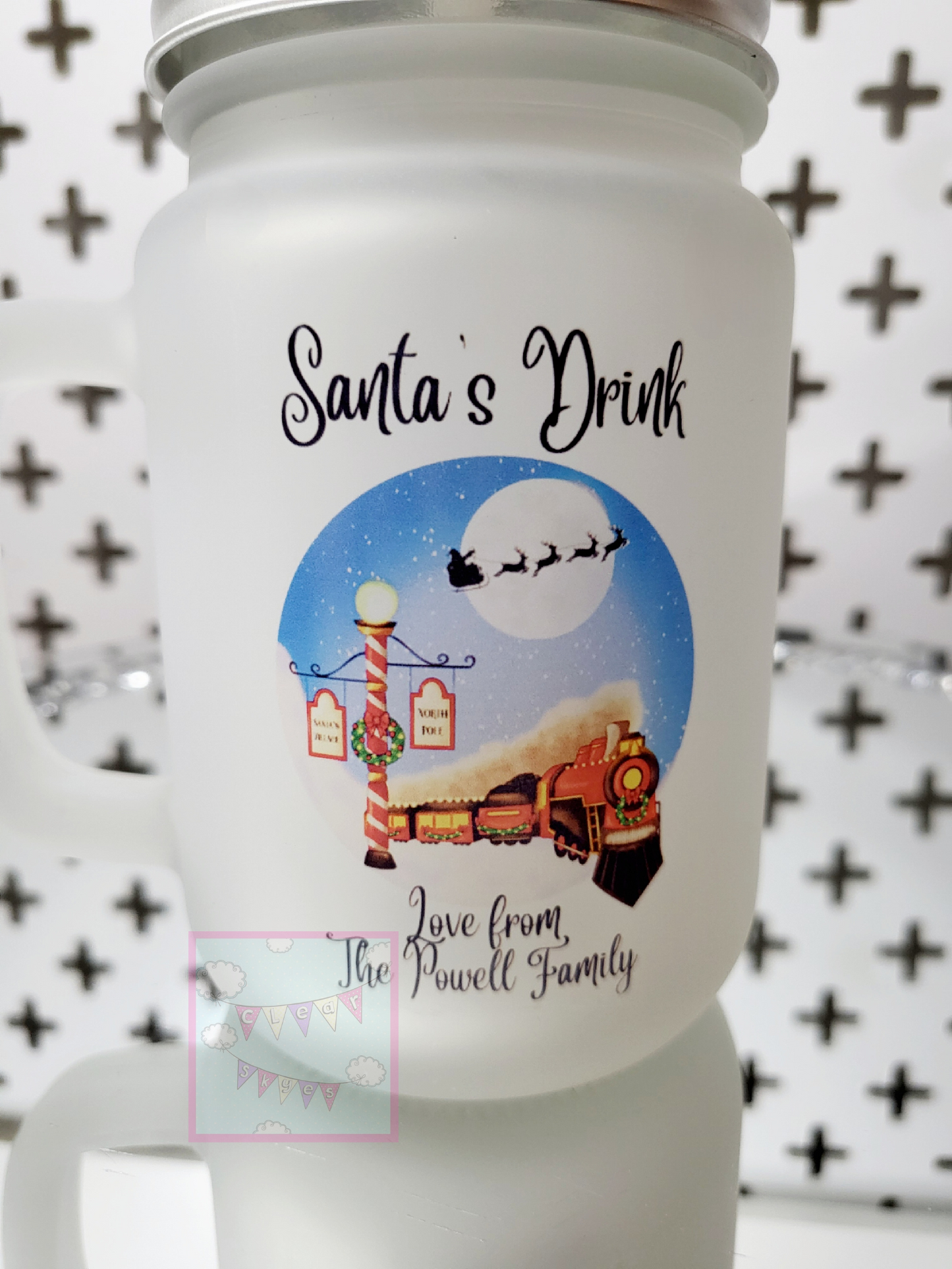 Personalised Christmas Eve Drinking Jar for Santa