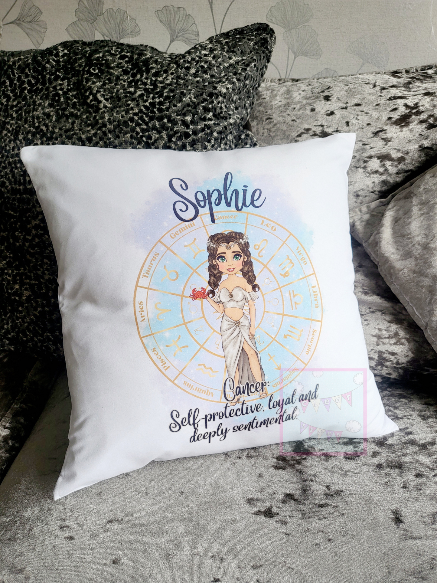 Personalised Zodiac Cushion with Inner