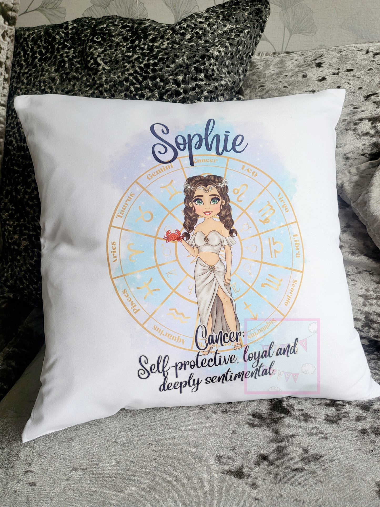 Personalised Zodiac Cushion with Inner