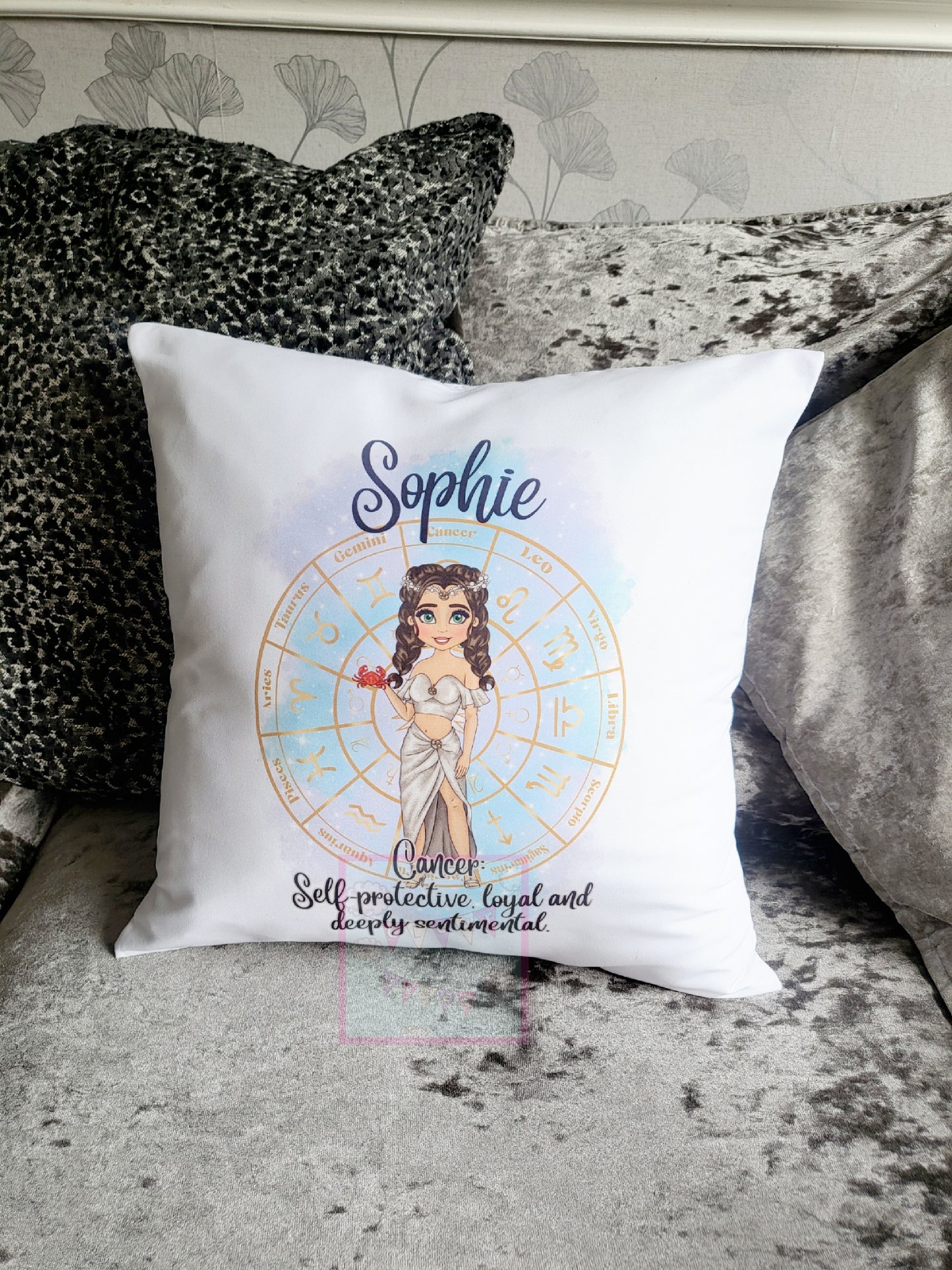 Personalised Zodiac Cushion with Inner